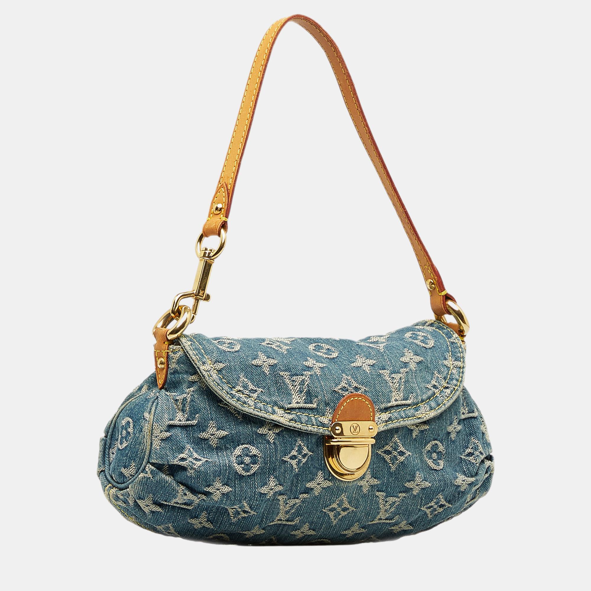 

Louis Vuitton Blue Monogram Denim Mini Pleaty