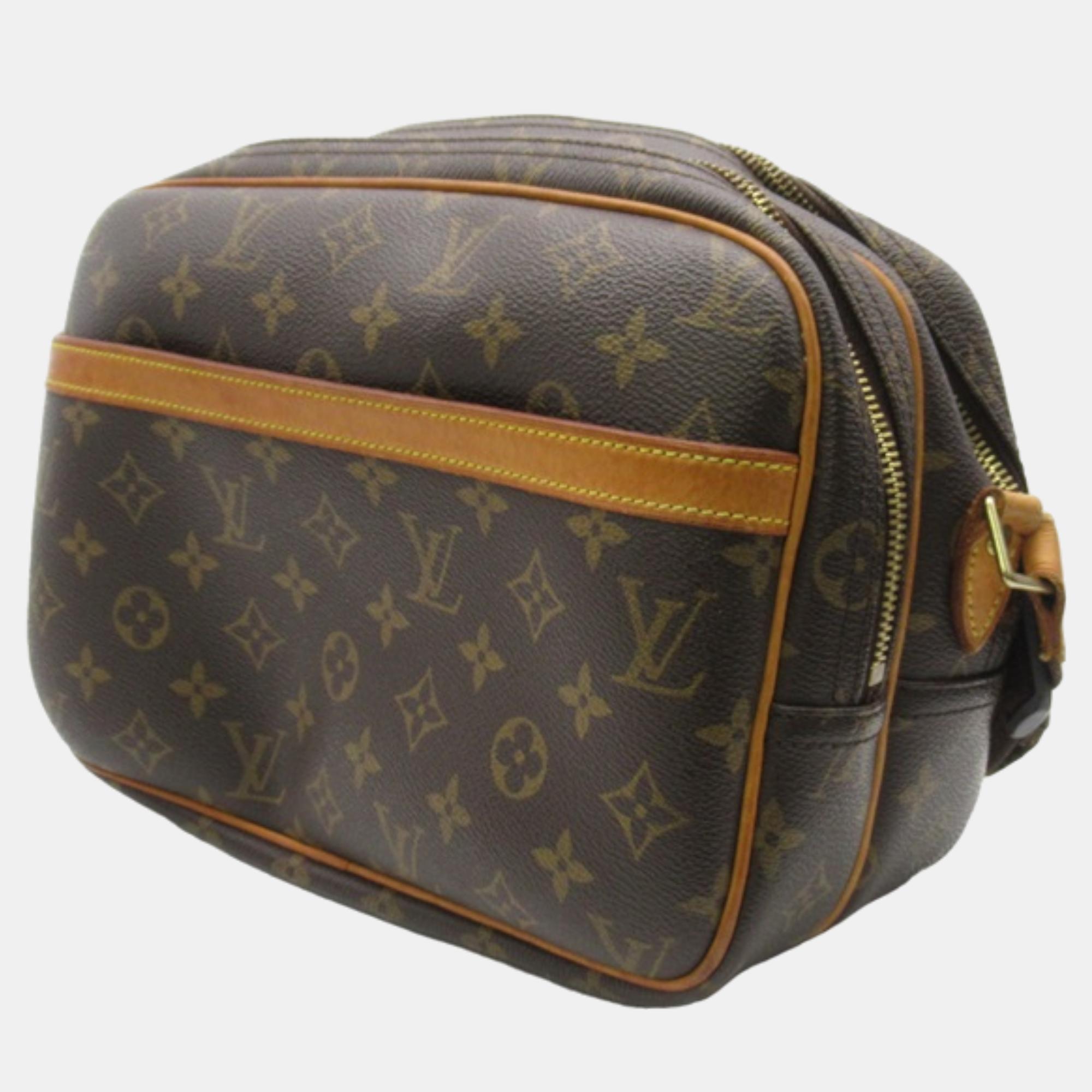 

Louis Vuitton Brown Canvas Monogram Reporter PM