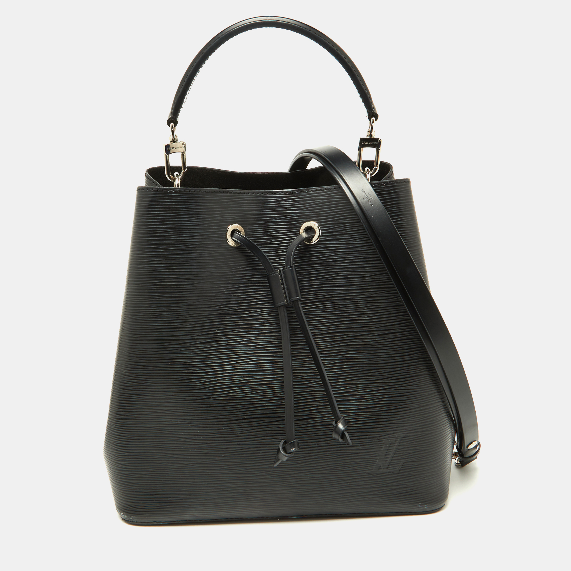 Pre-owned Louis Vuitton Black Epi Leather Neonoe Mm Bag