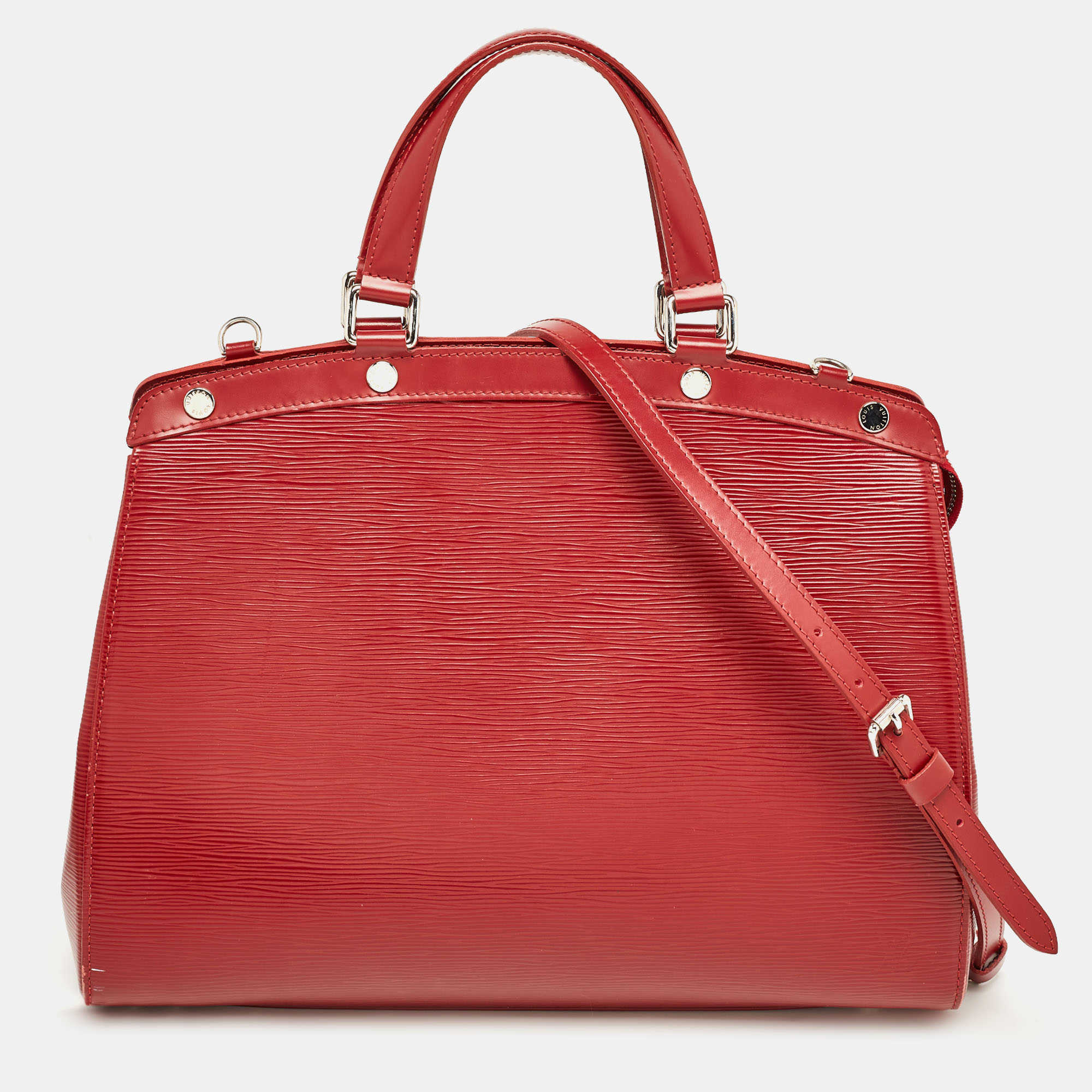 Pre-owned Louis Vuitton Rubis Epi Leather Brea Gm Bag In Red