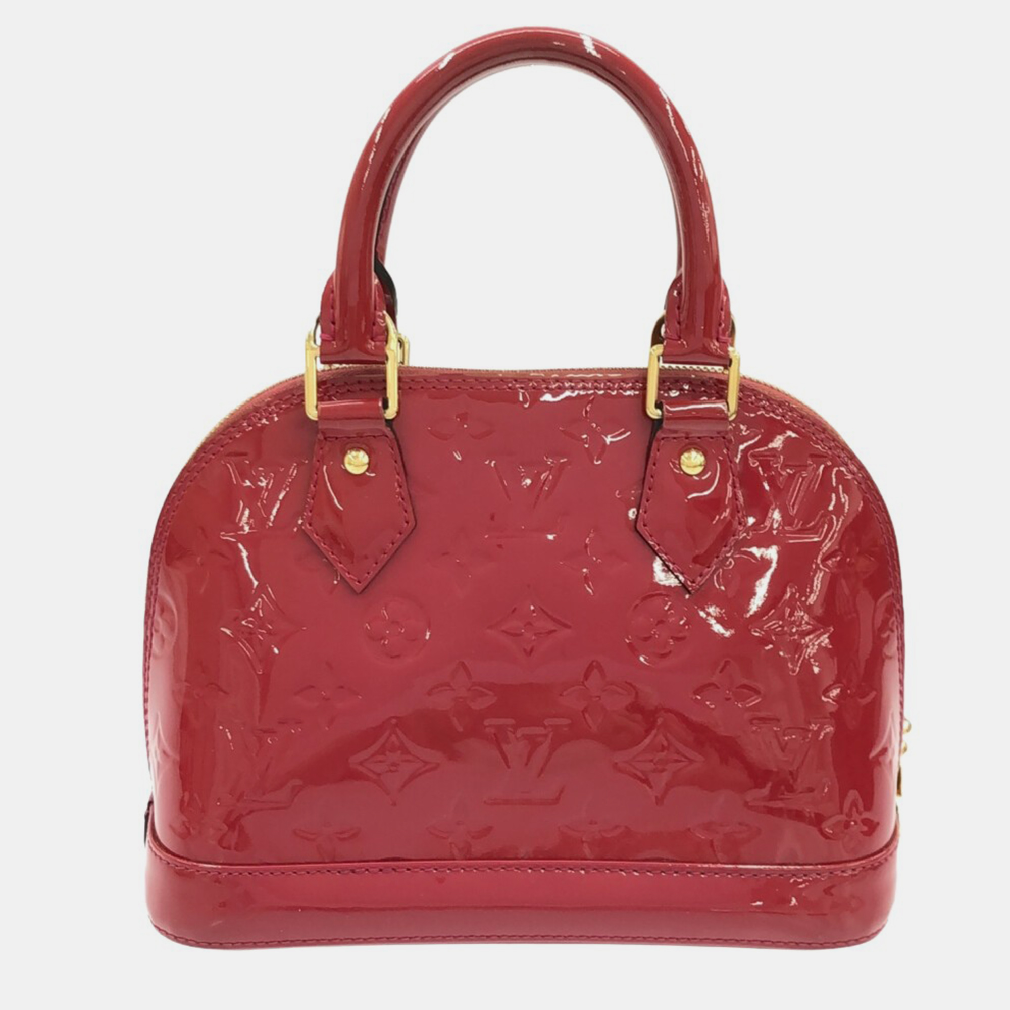 

Louis Vuitton Burgundy Leather BB Alma Satchels