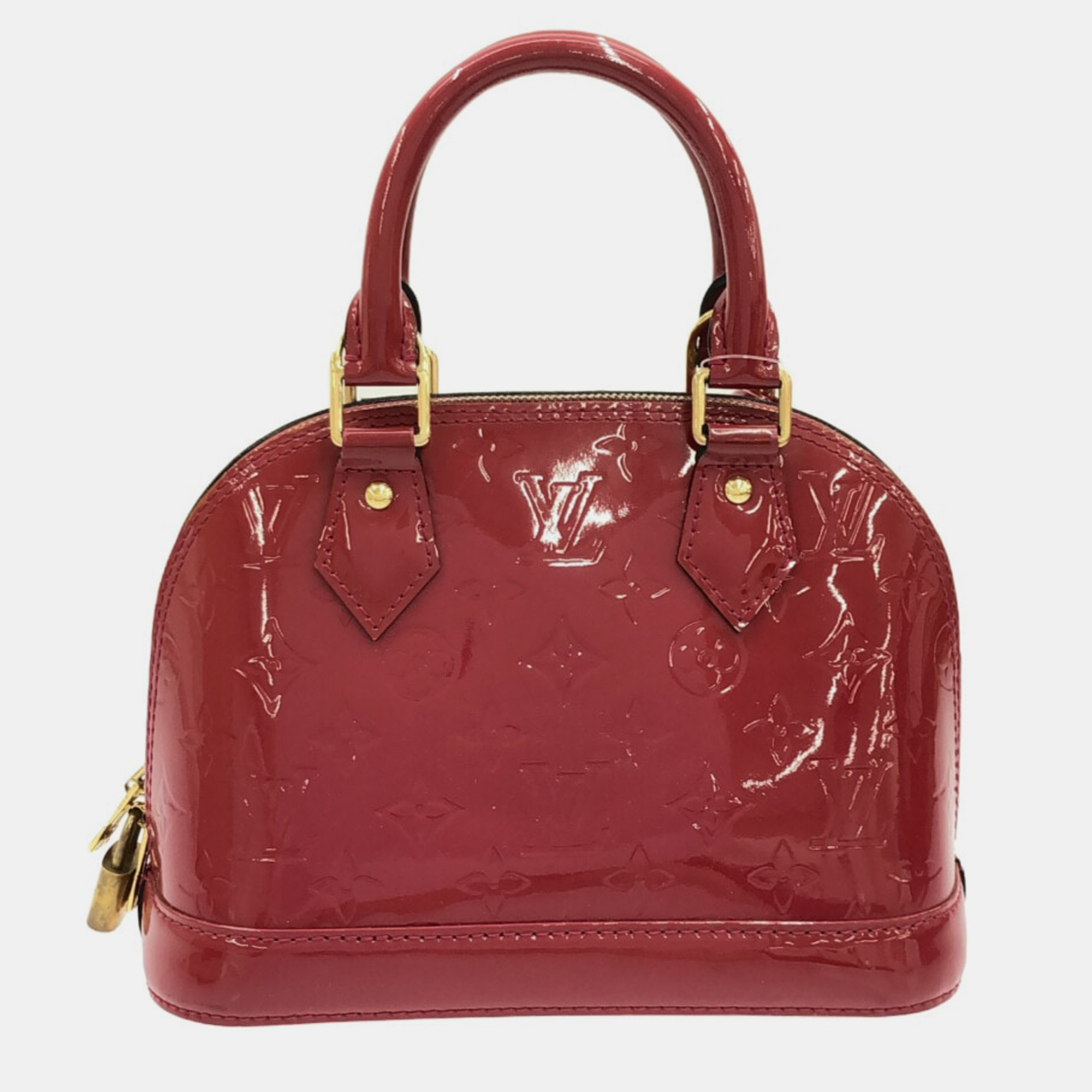 

Louis Vuitton Burgundy Patent Leather Alma BB Satchel