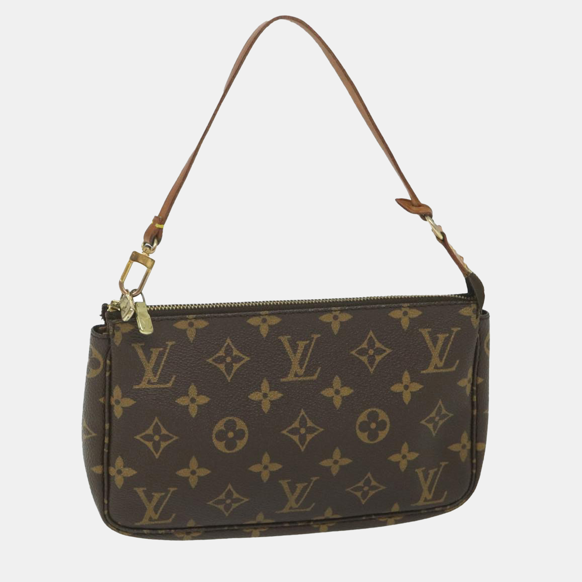 

Louis Vuitton Canvas Pochette Accessoires Clutches, Brown