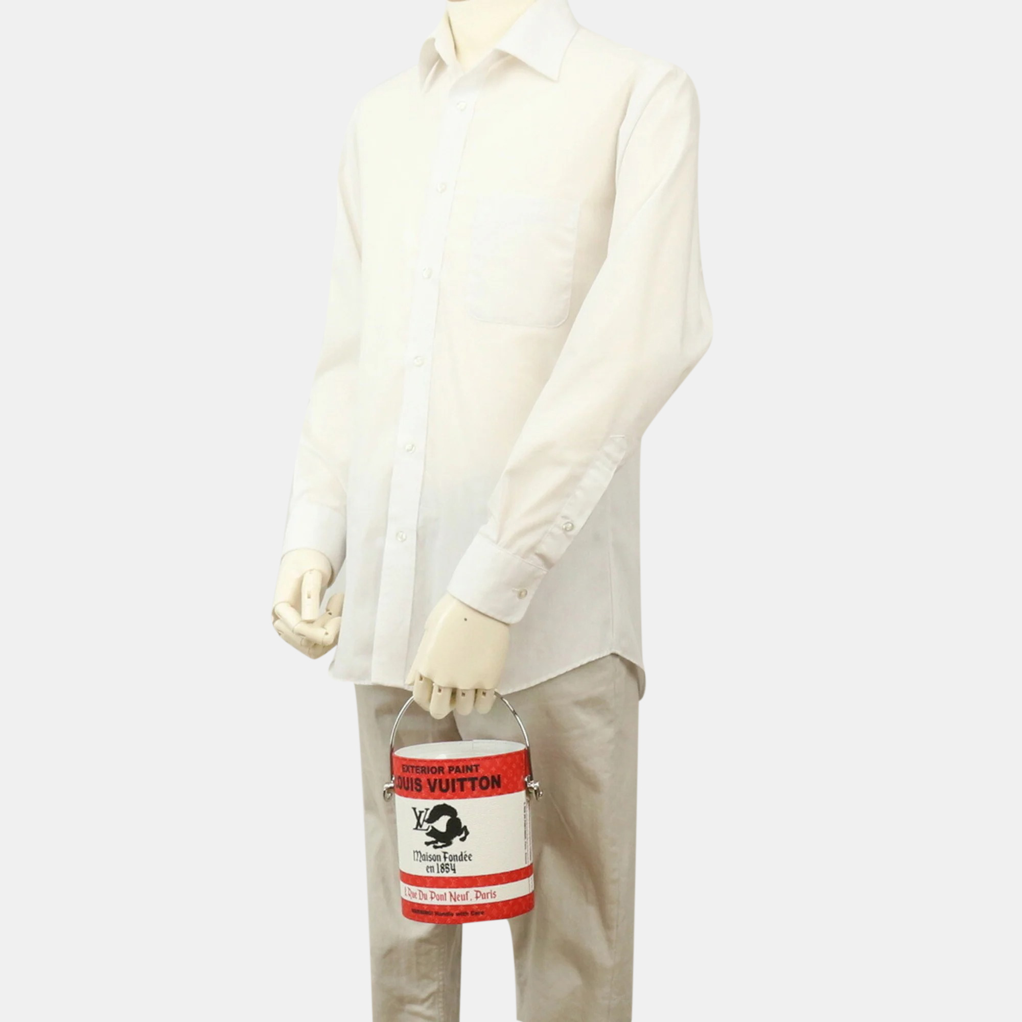 

Louis Vuitton Red Monogram Paint Can Bag