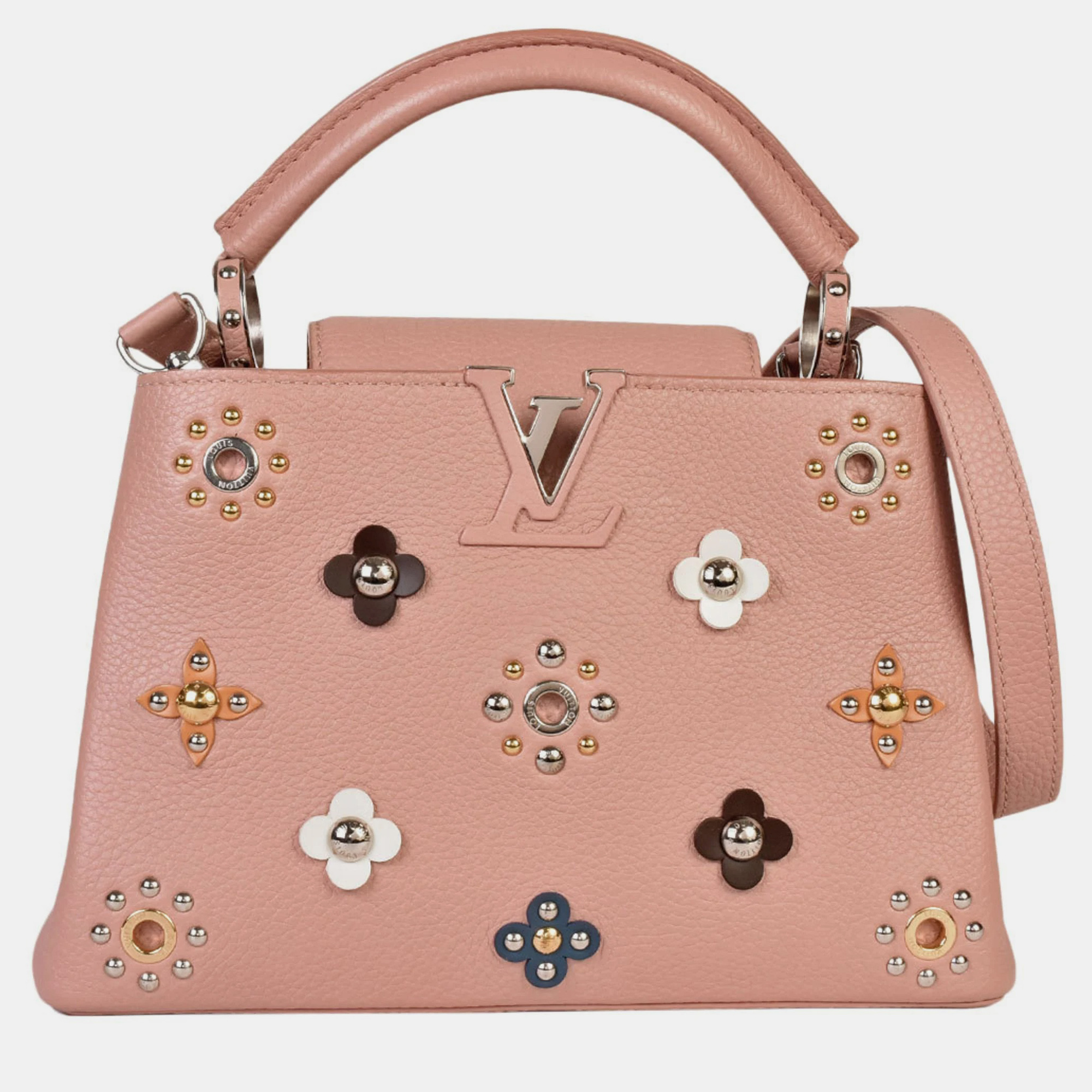 

Louis Vuitton Pink Taurillon Leather Capucines BB Top Handle Bag