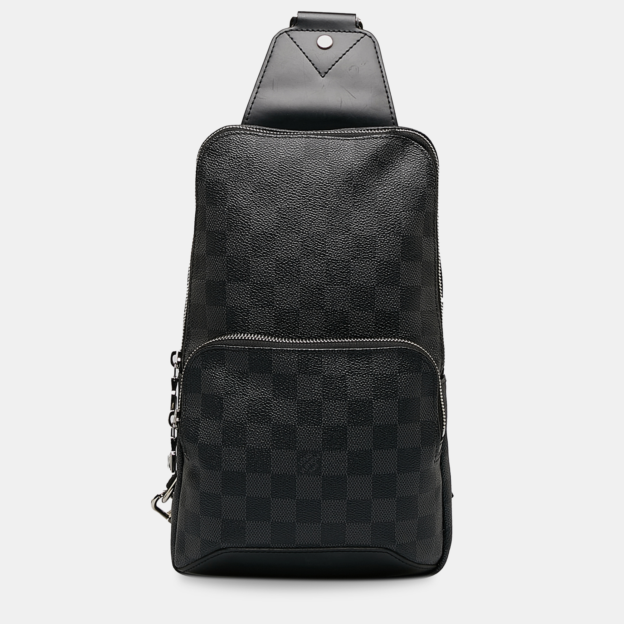 Pre-owned Louis Vuitton Damier Graphite Avenue Sling In Black