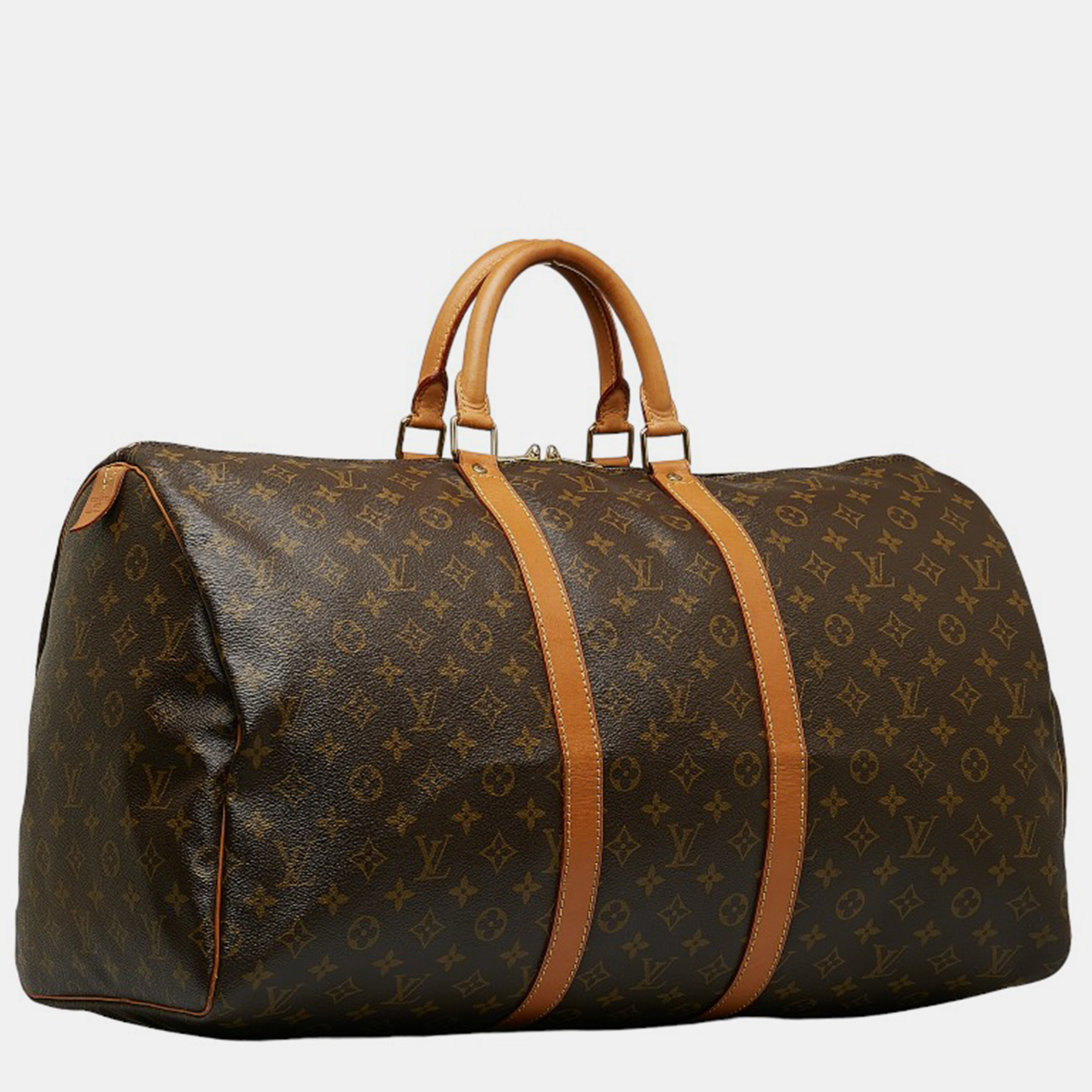 

Louis Vuitton Brown Canvas Monogram Keepall 55 Duffel Bags