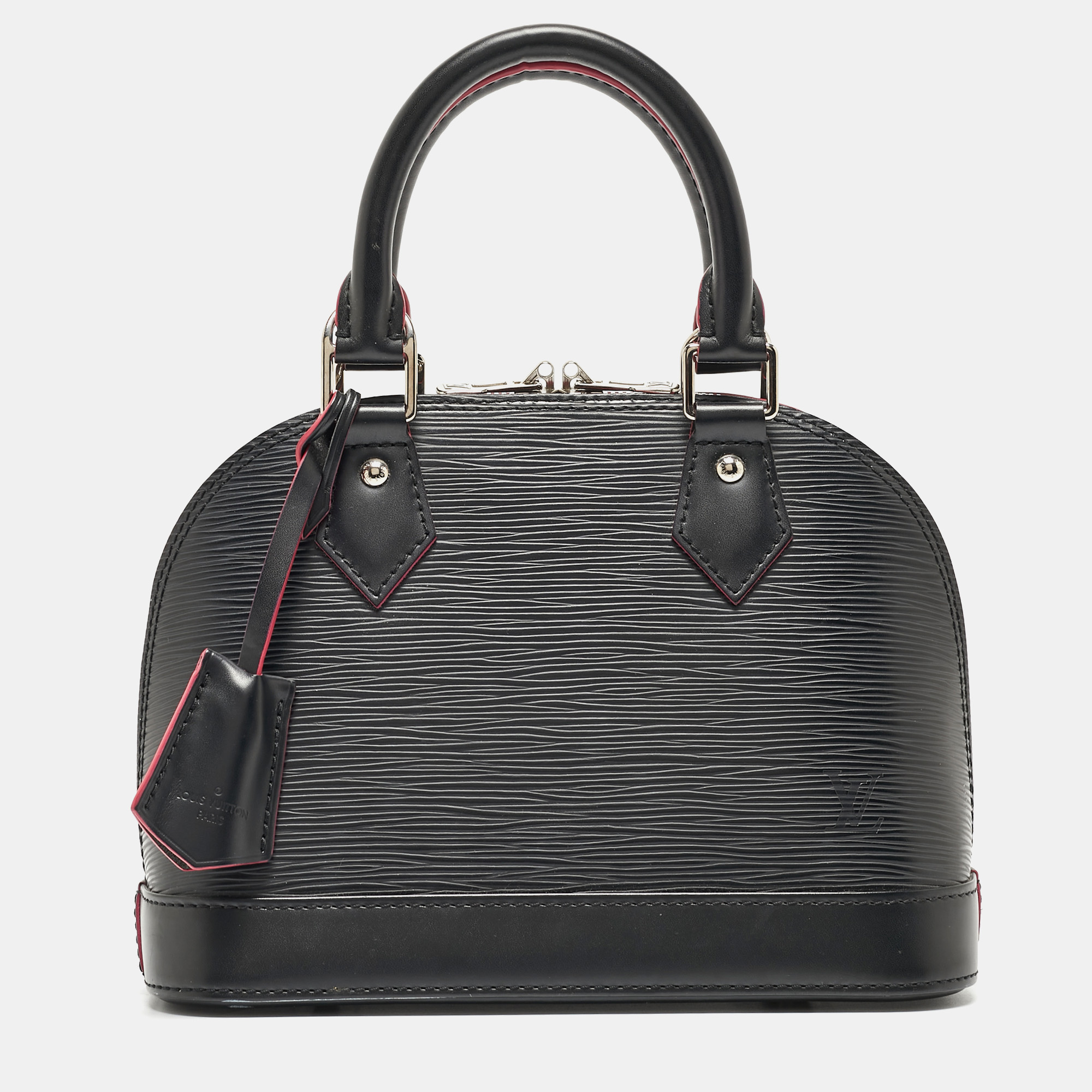 

Louis Vuitton Black/Pink Epi Leather Alma BB Bag