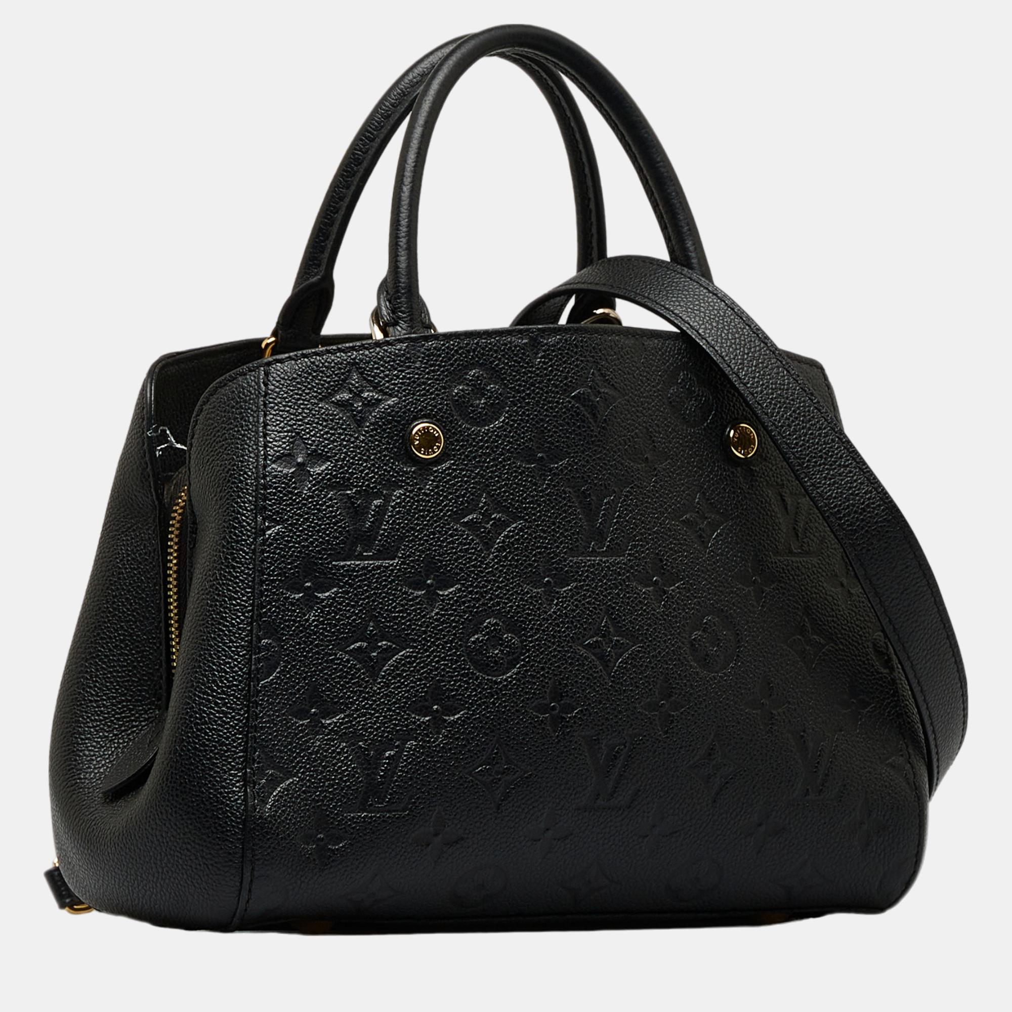 

Louis Vuitton Black Monogram Empreinte Montaigne BB