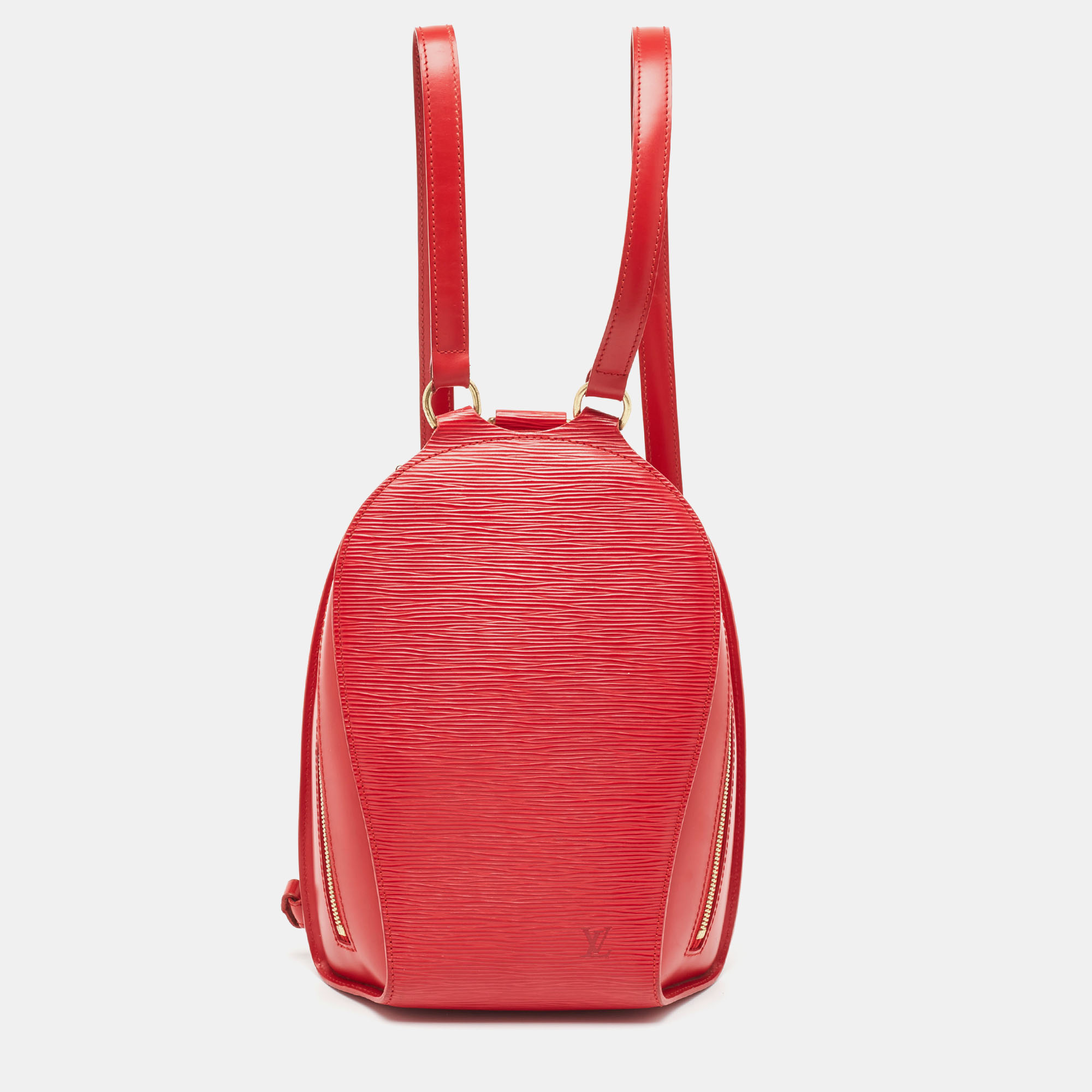 Pre-owned Louis Vuitton Red Epi Leather Mabillon Backpack