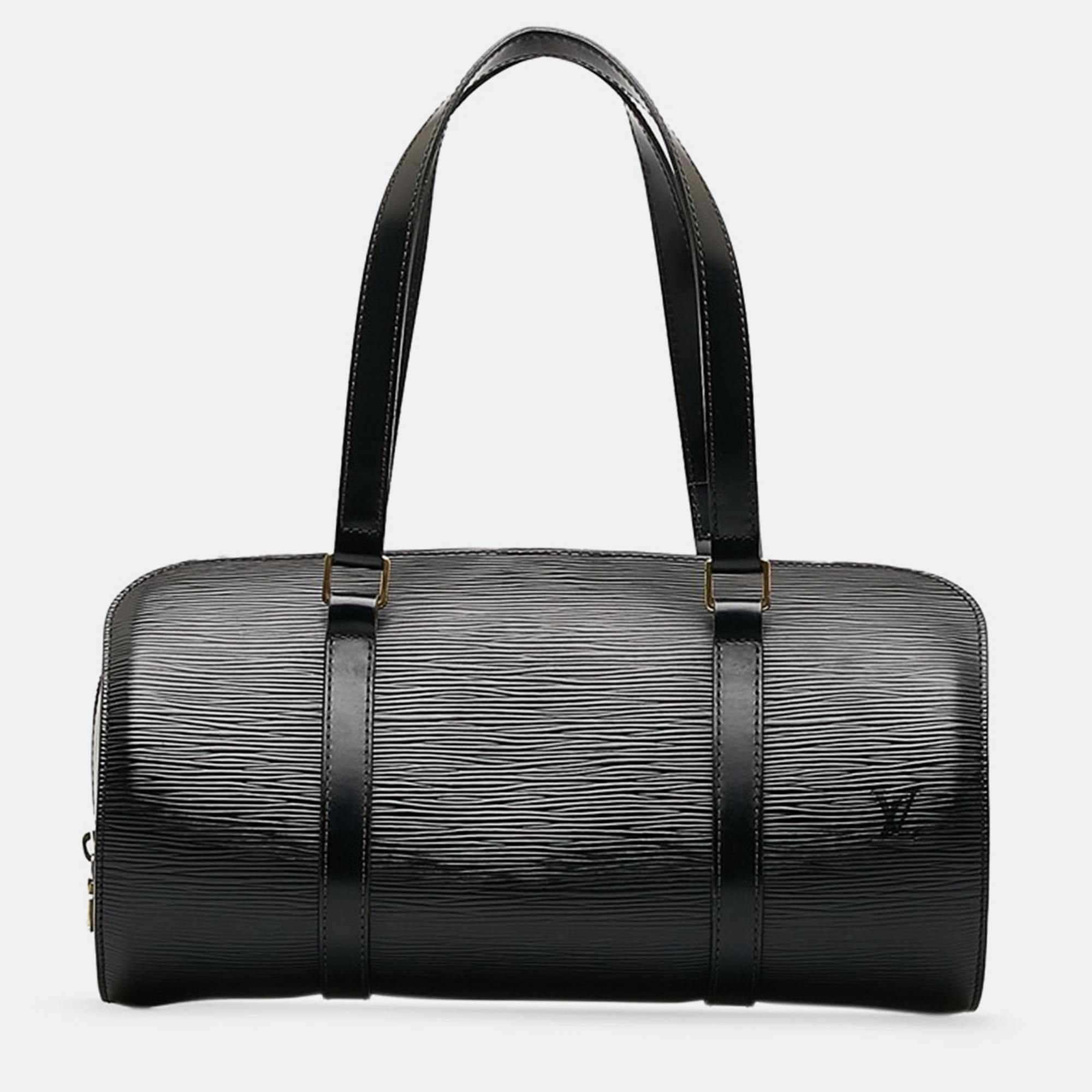 Pre-owned Louis Vuitton Black Leather Epi Soufflot Bag