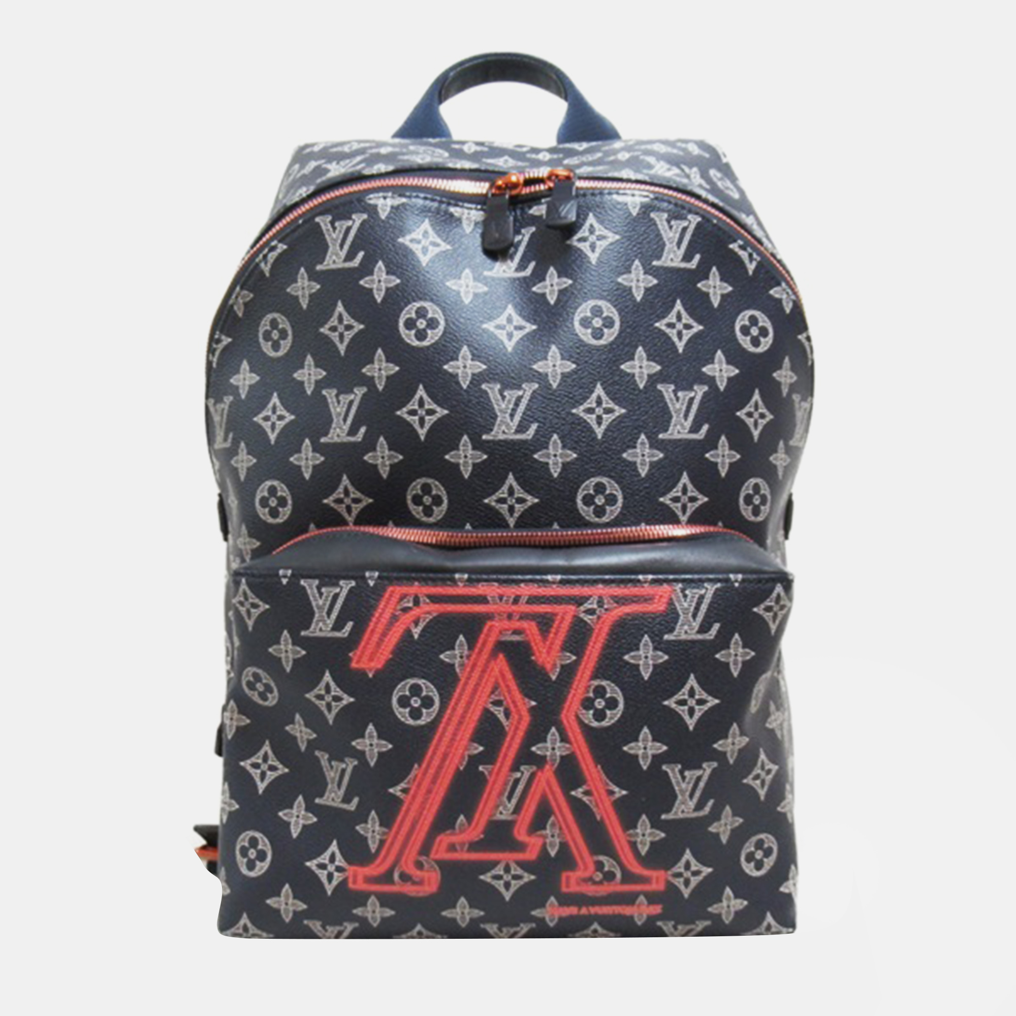 Pre-owned Louis Vuitton Black Canvas Monogram Ink Upside Down Apollo Backpack