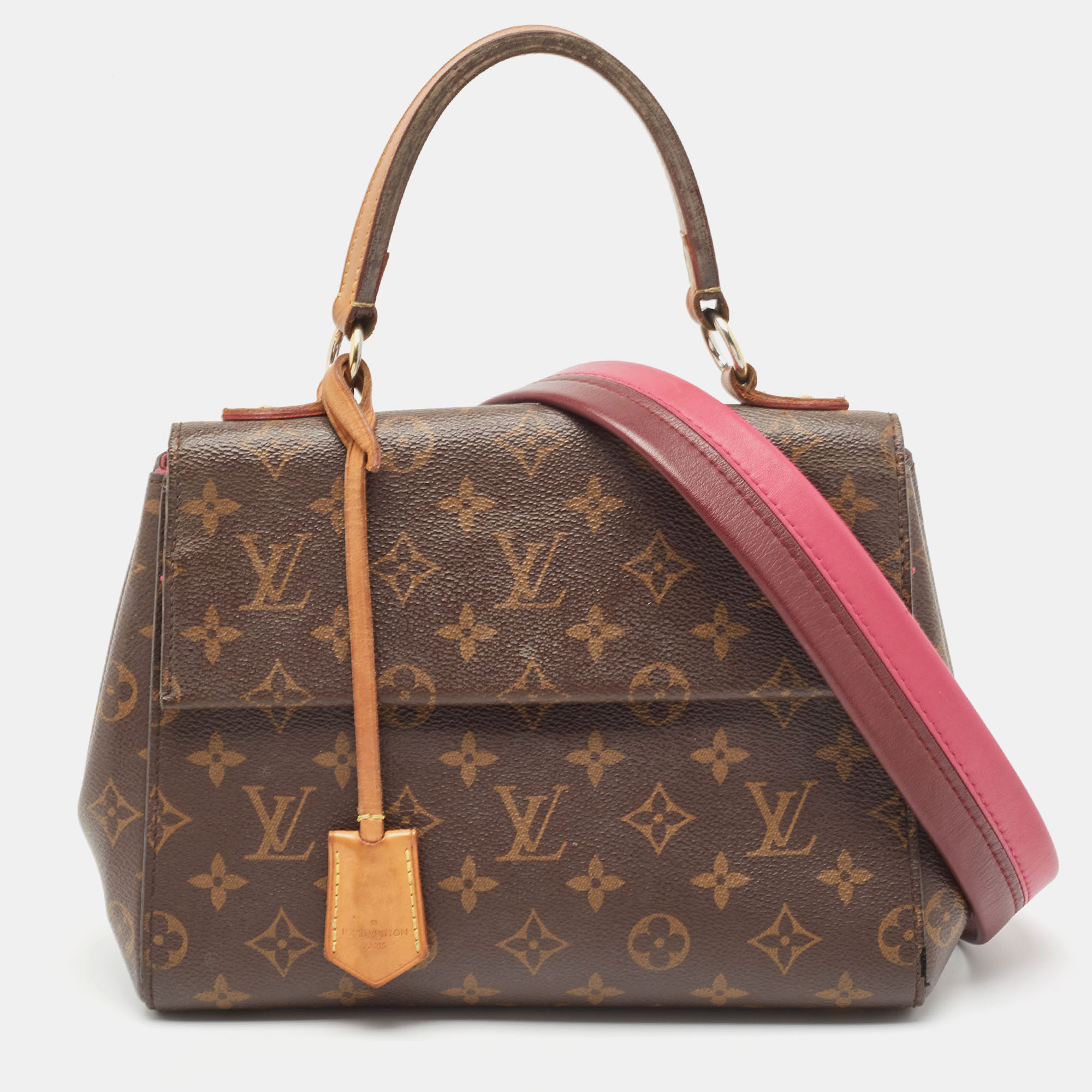 

Louis Vuitton Monogram Canvas and Leather Cluny BB Bag, Brown