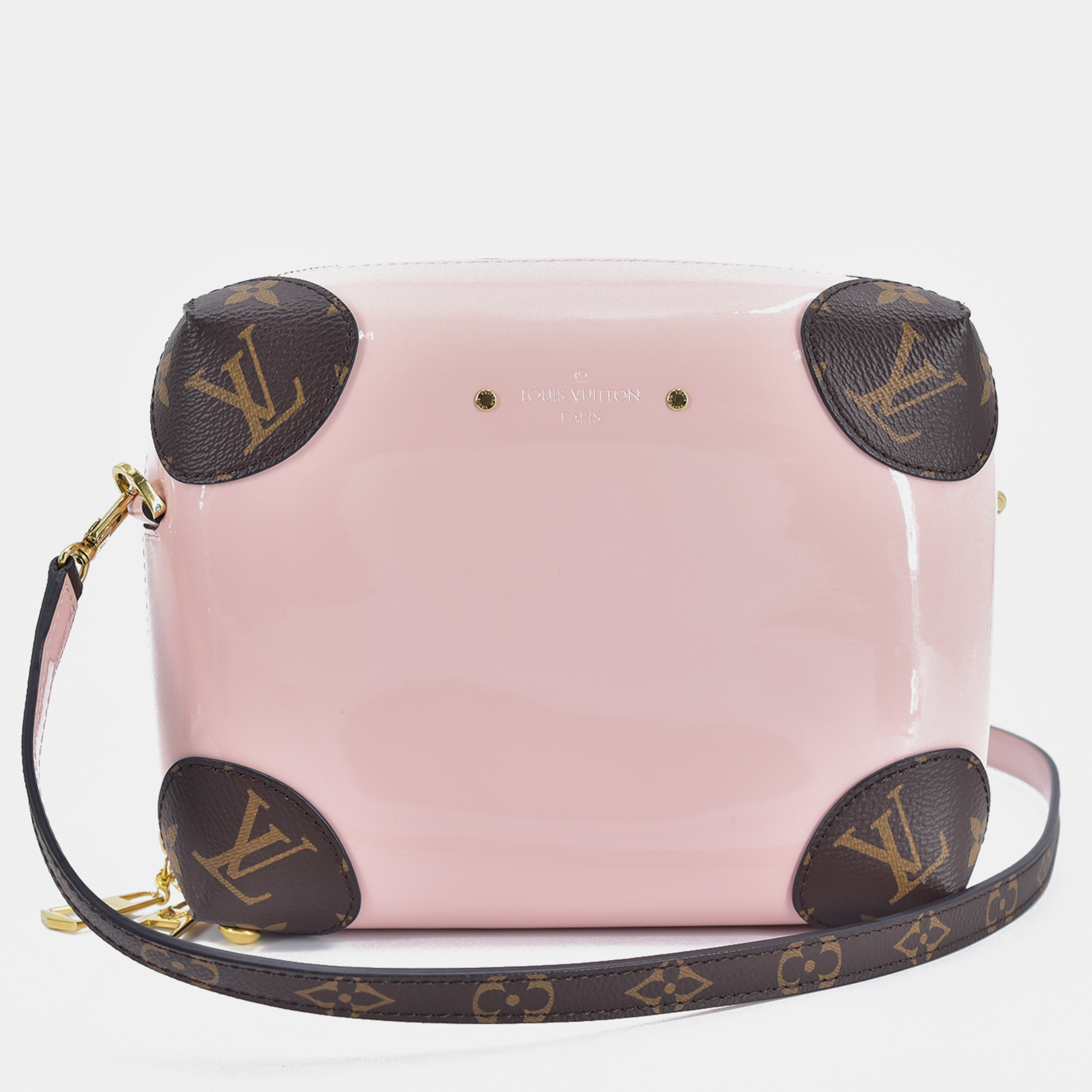 Pre-owned Louis Vuitton Pink Animal Skin Vernis Leather Venice Crossbody Bag