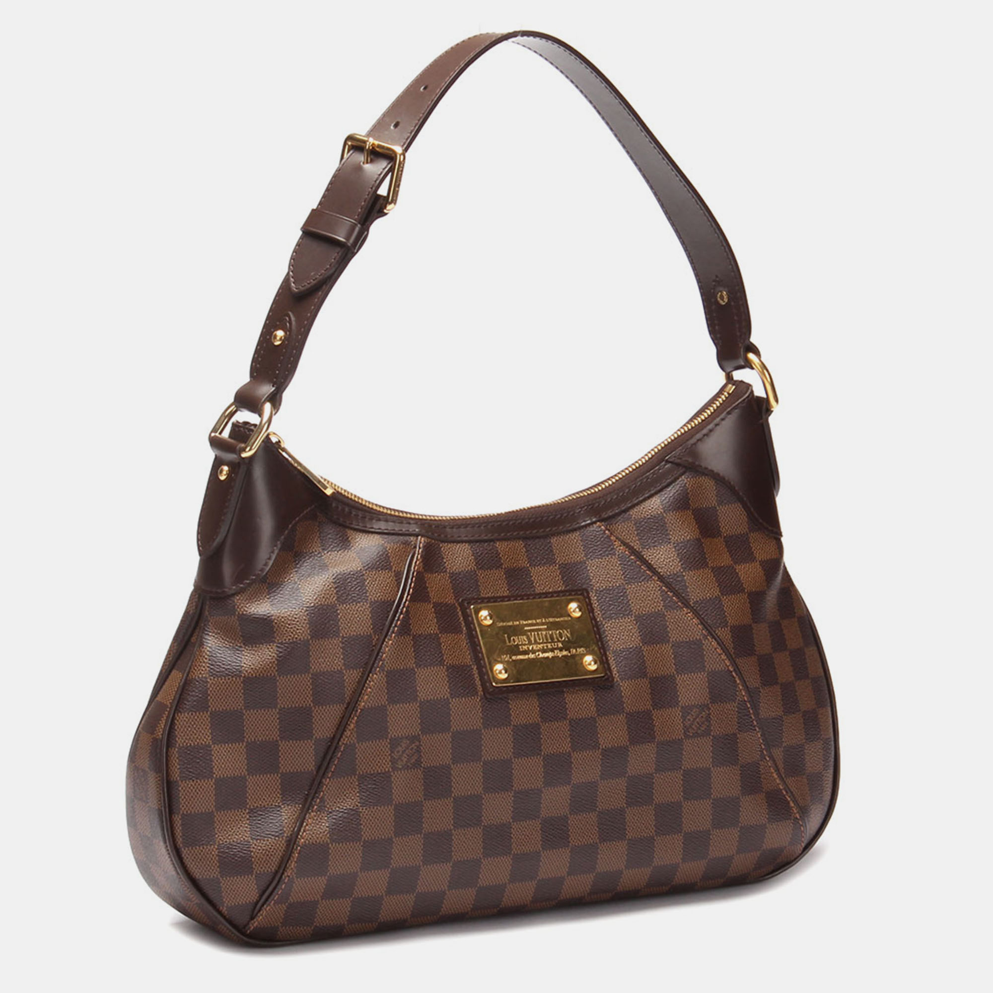 

Louis Vuitton Brown Canvas Damier Ebene Thames GM