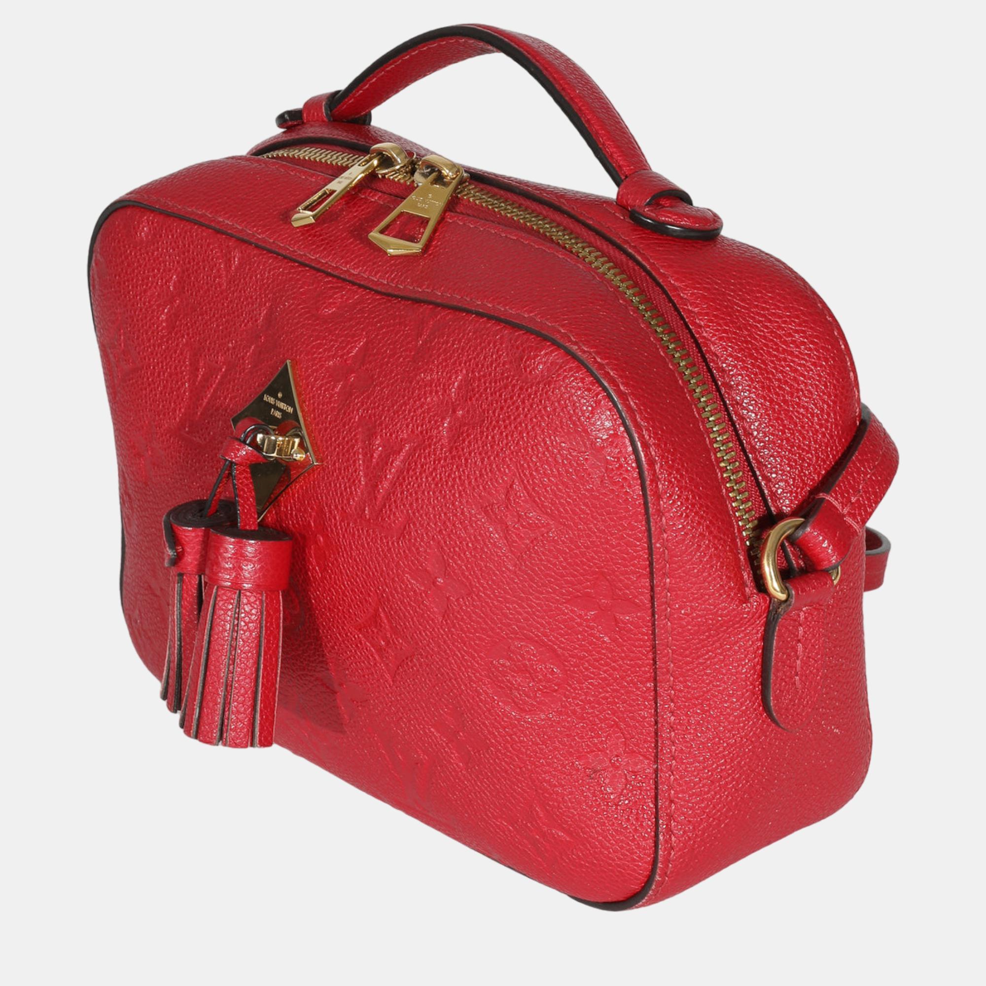 

Louis Vuitton Red Monogram Empreinte Saintonge Crossbody