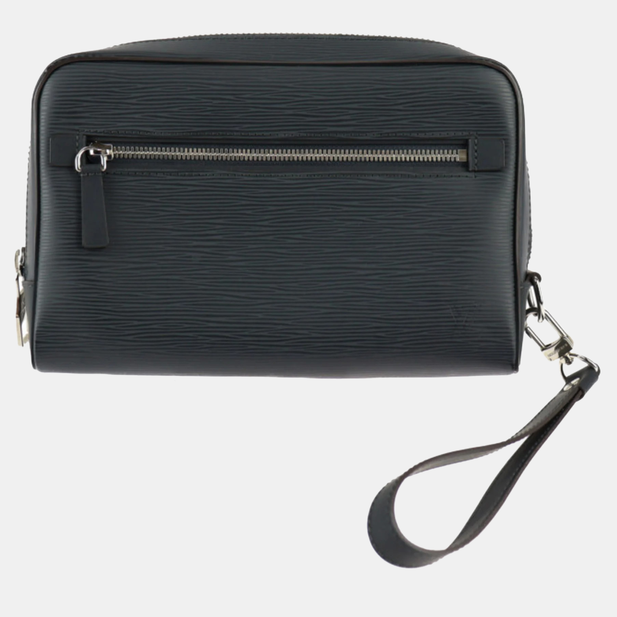 Pre-owned Louis Vuitton Black Epi Leather Kasai Clutch Bag