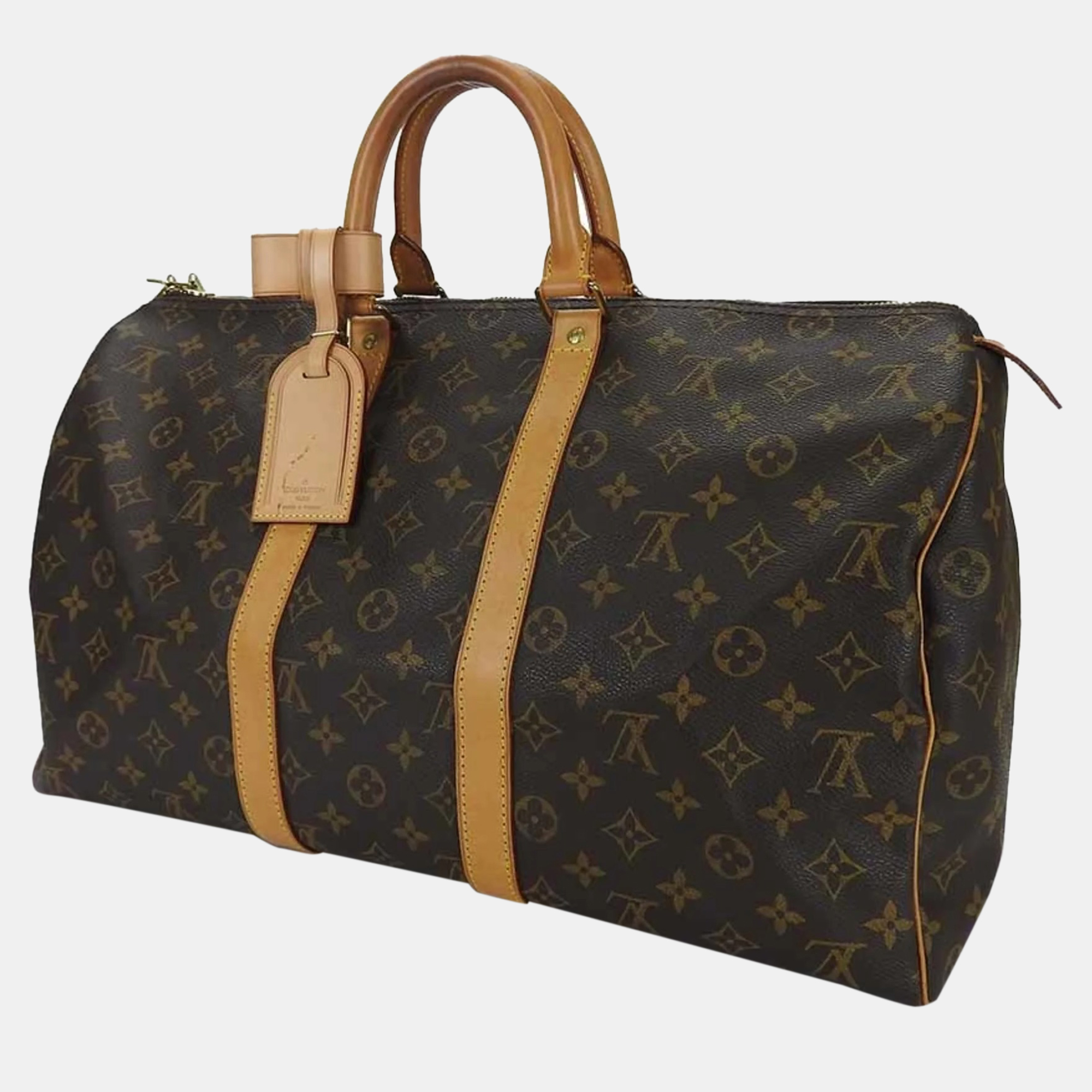 

Louis Vuitton Brown Monogram Canvas Keepall 45 Duffel Bag