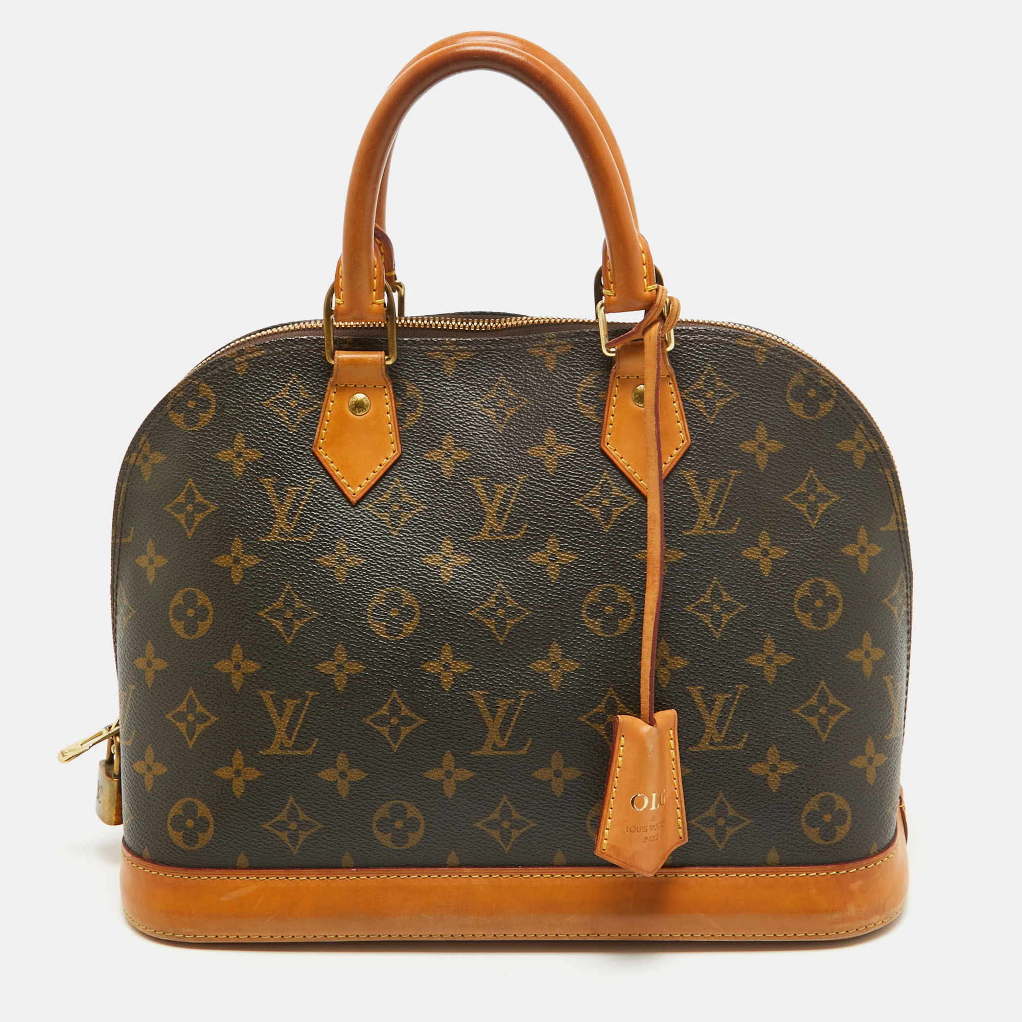 Pre-owned Louis Vuitton Monogram Canvas Alma Mm Bag In Brown