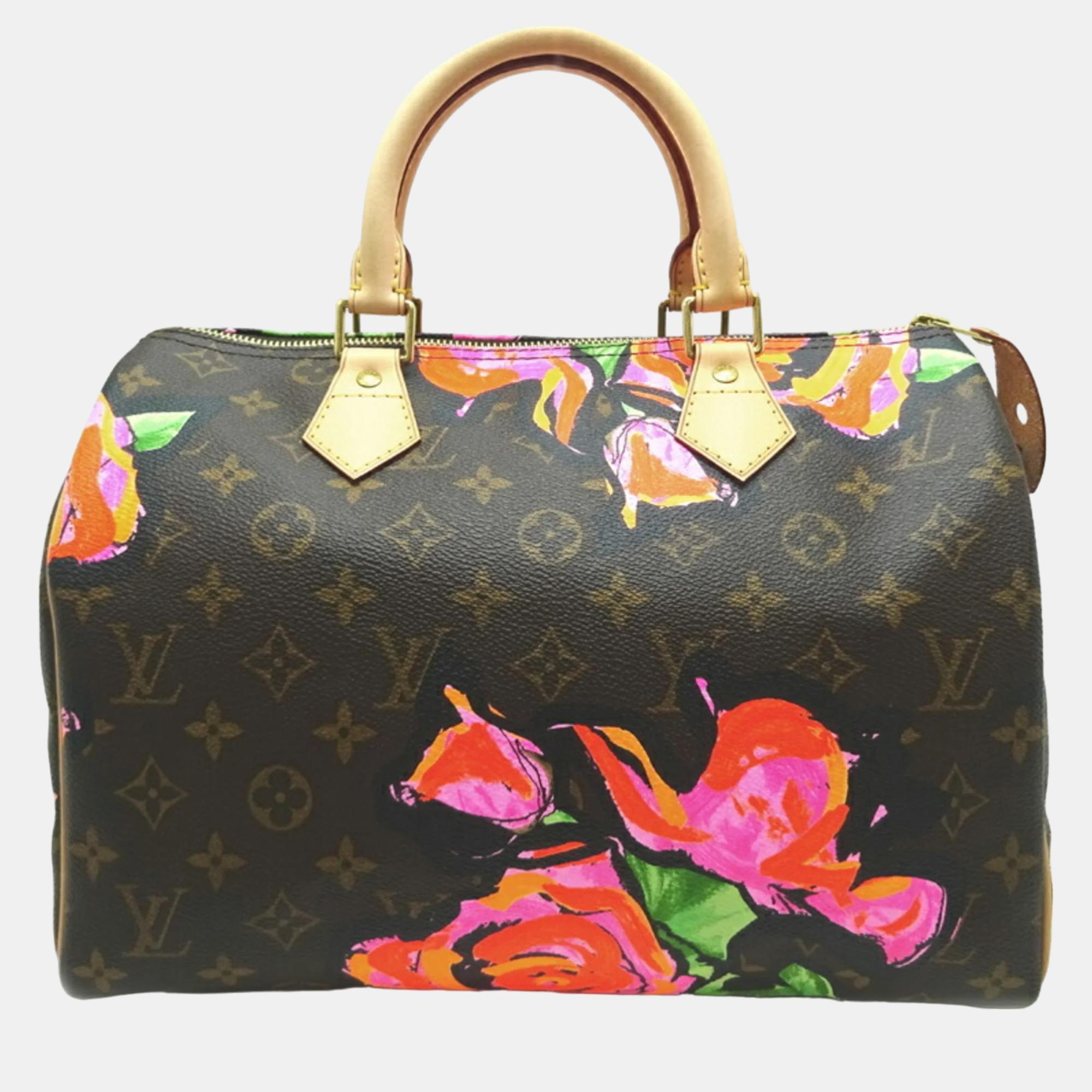 

Louis Vuitton x Stephen Sprouse Monogram Roses Speedy 30Satchel, Brown