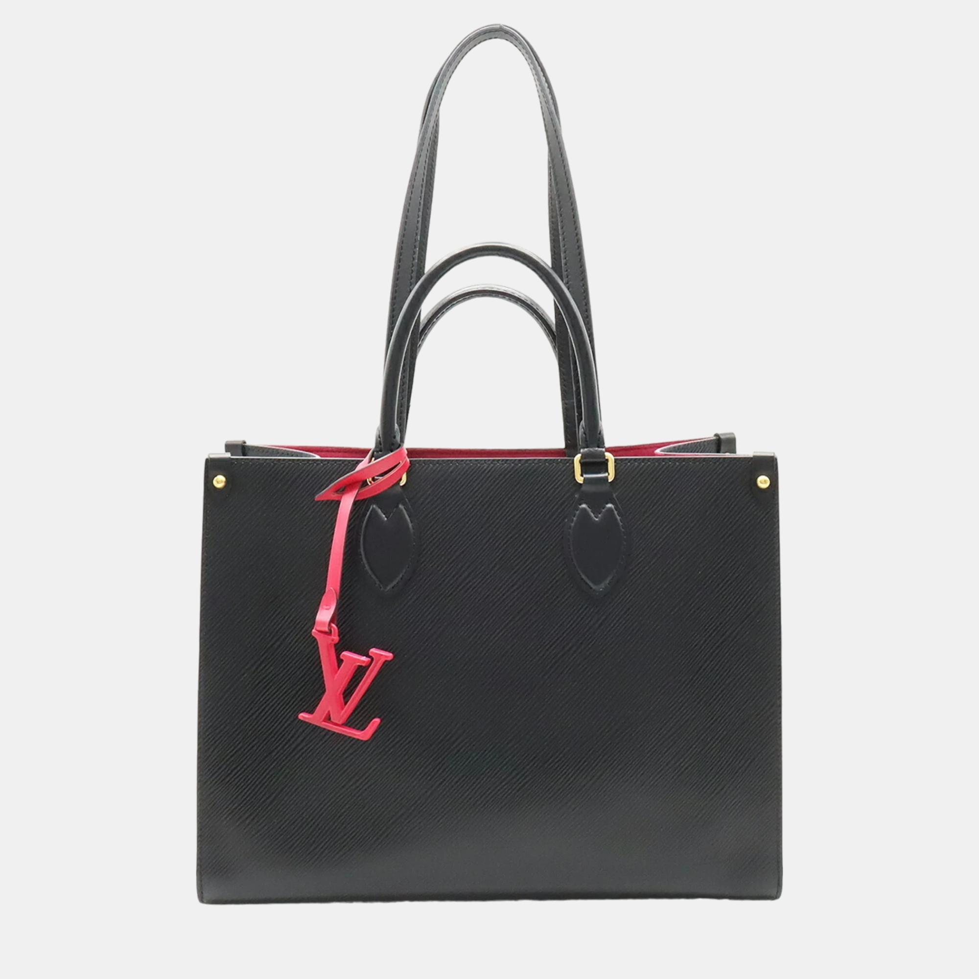 

Louis Vuitton Black Epi On The Go MM Tote Bag