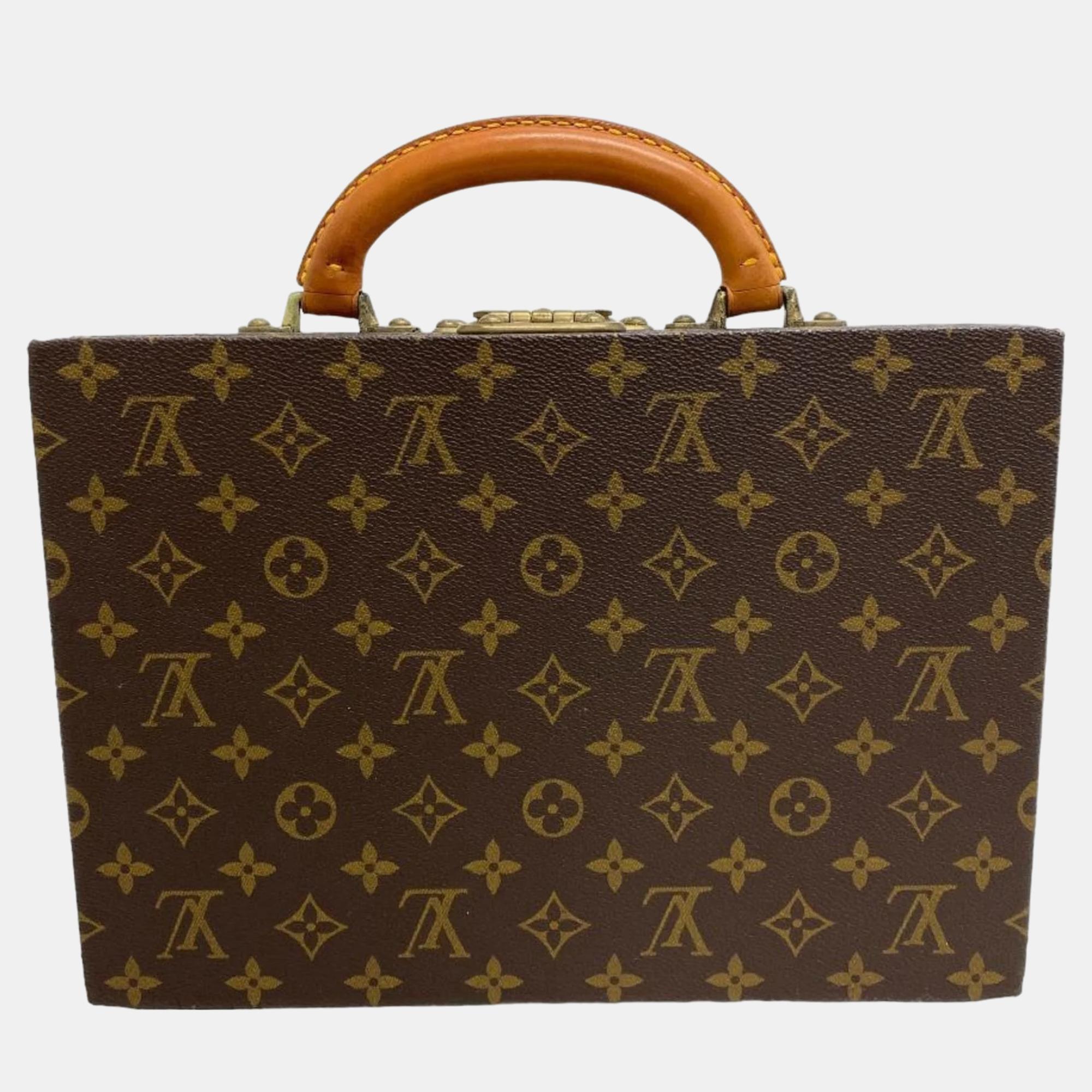 

Louis Vuitton Brown Monogram Boite Bijou Jewelry Case Travel Bag