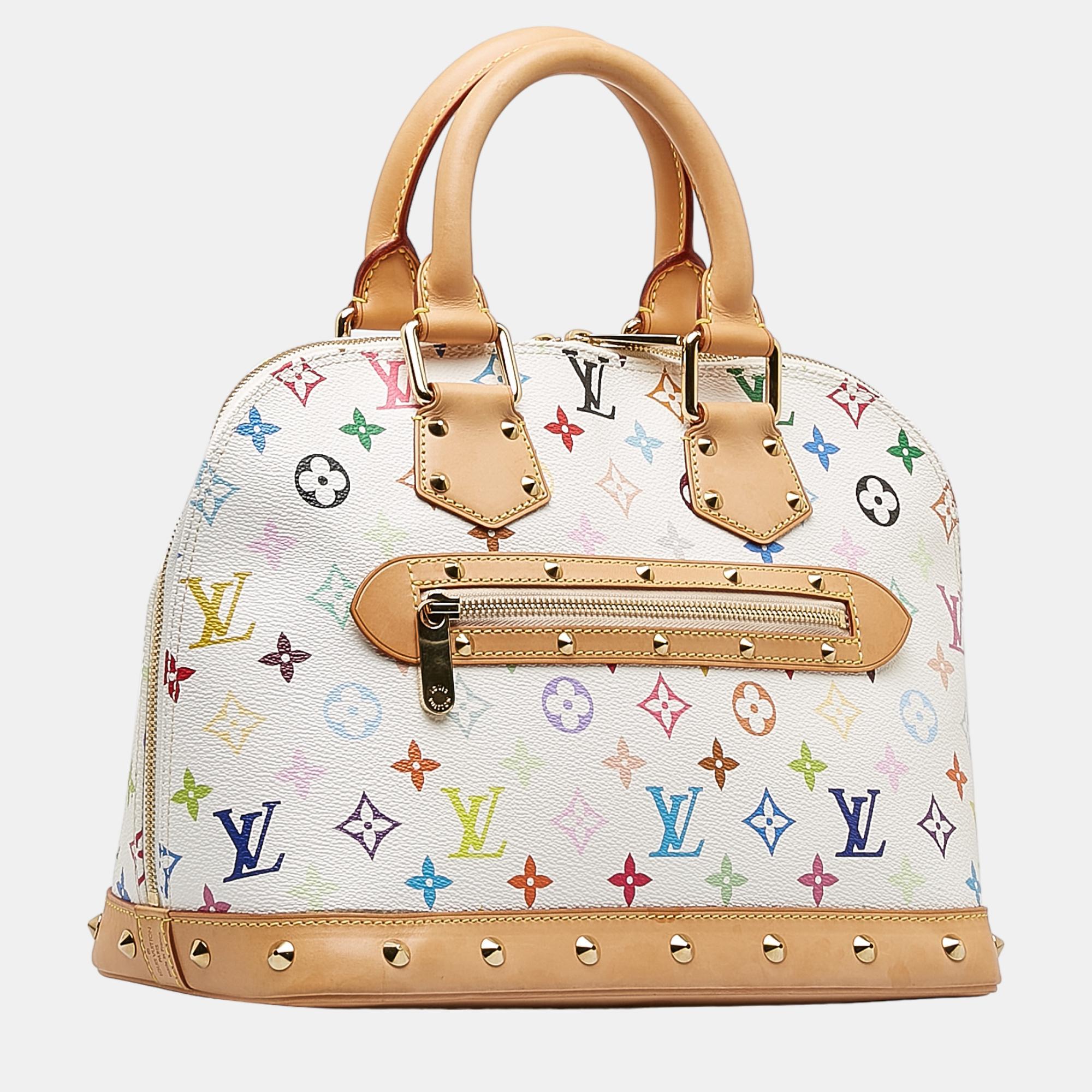 

Louis Vuitton White Monogram Multicolore Alma PM