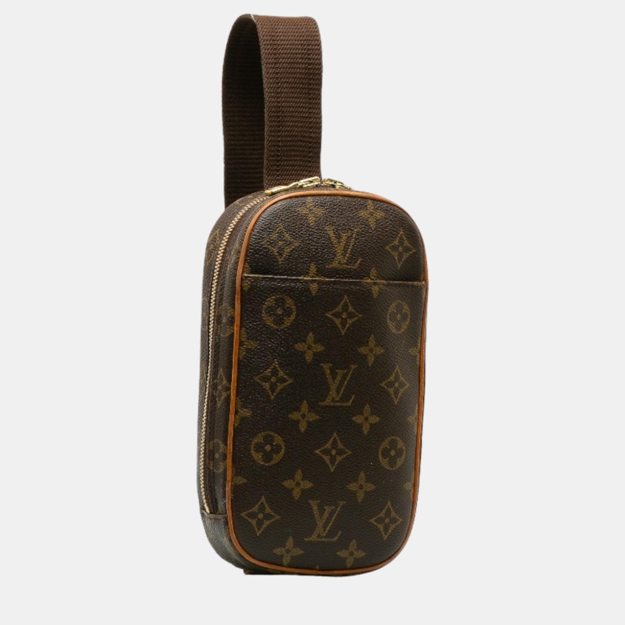 

Louis Vuitton Brown Canvas Monogram Pochette Gange Belt Bag