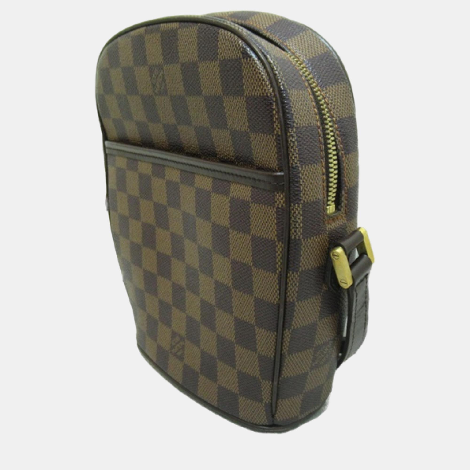 

Louis Vuitton Brown Canvas Damier Ebene Ipanema PM Crossbody Bag