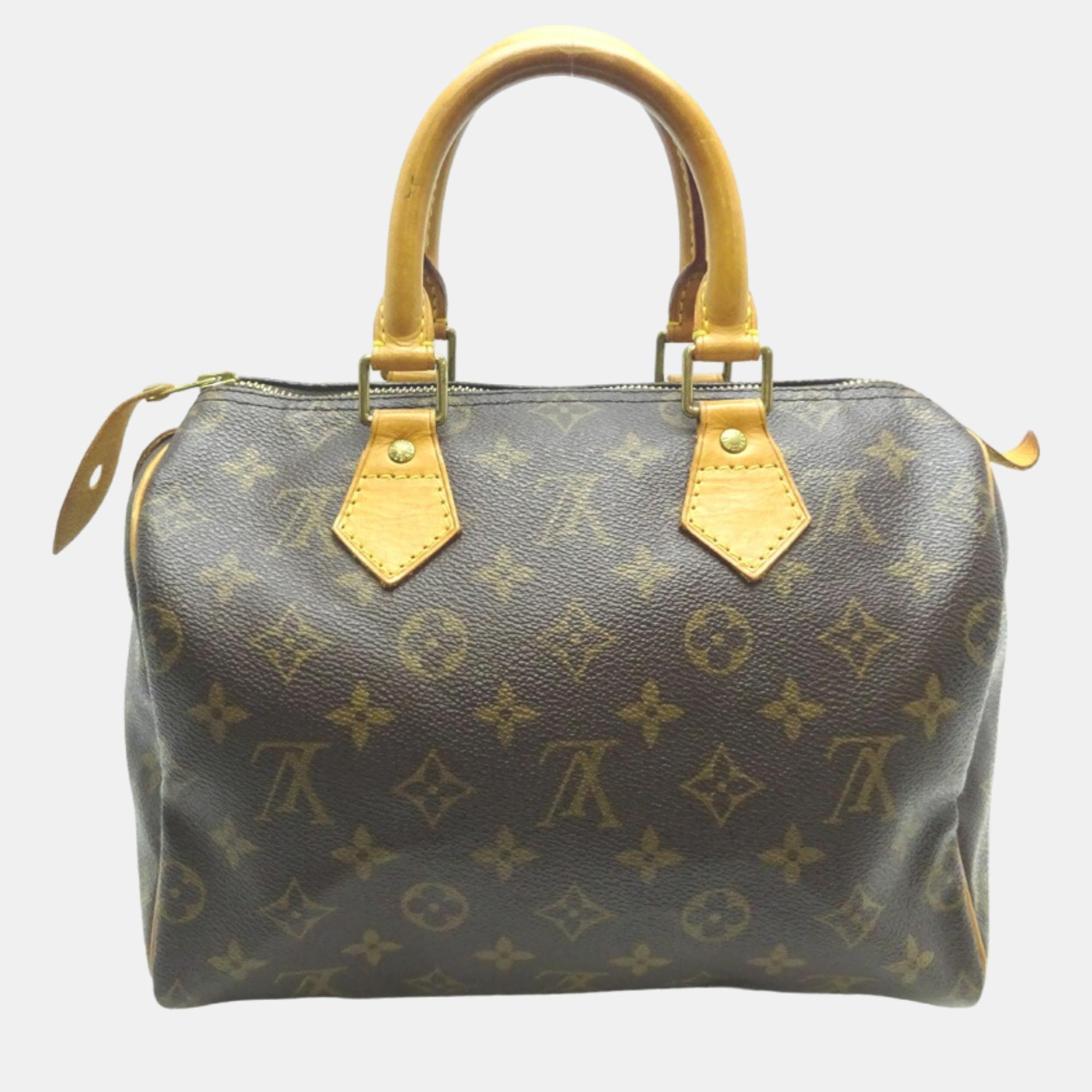 

Louis Vuitton Brown Monogram Canvas Speedy 25 Top Handle Bag