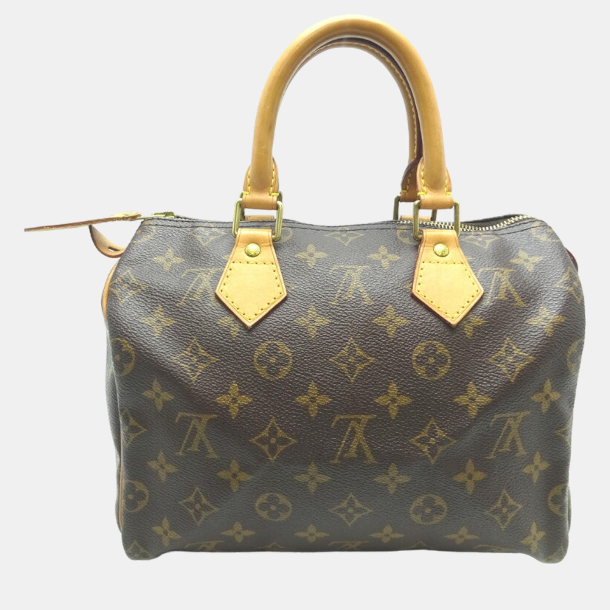 

Louis Vuitton Brown Monogram Canvas Speedy 25 Top Handle Bag