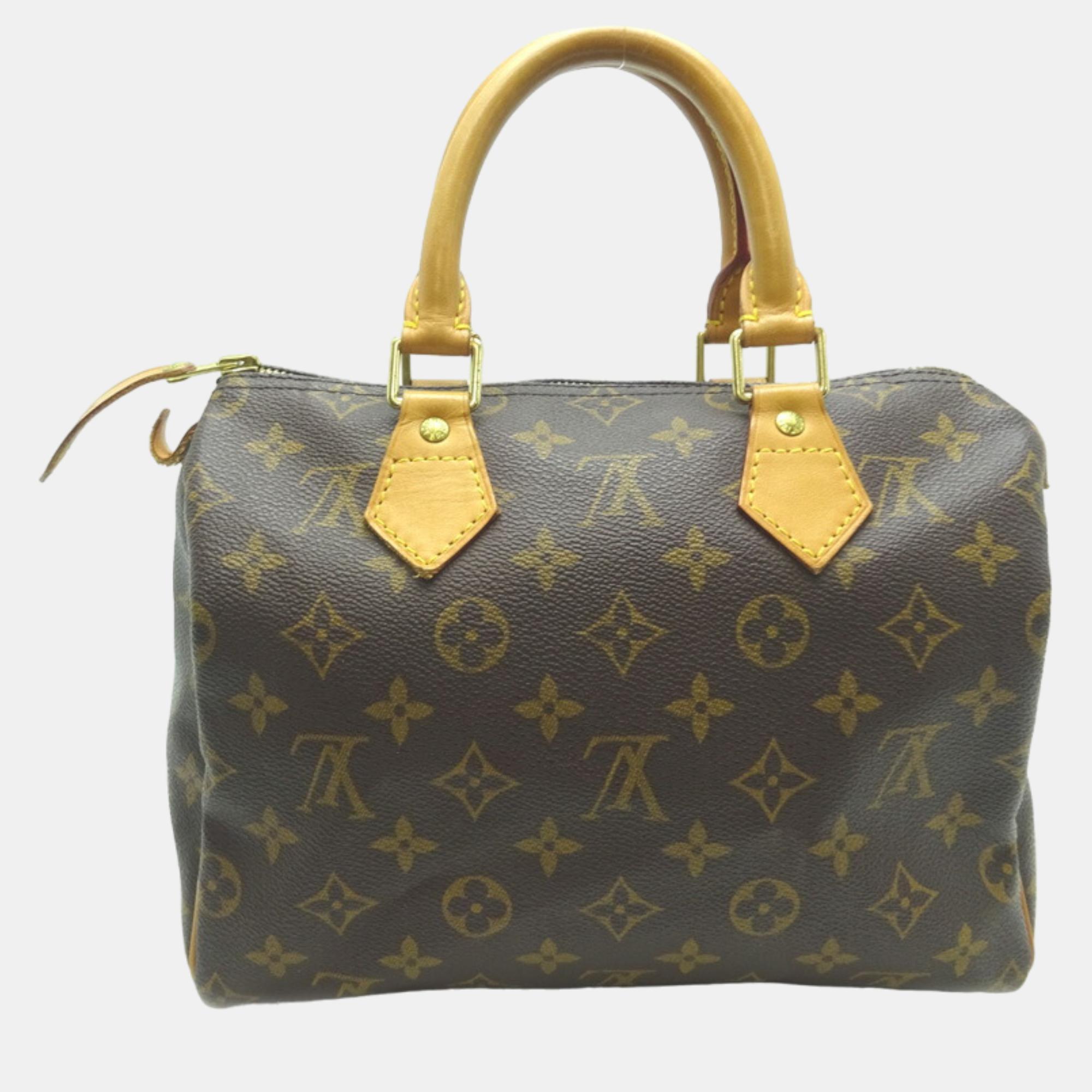 

Louis Vuitton Brown Monogram Canvas Speedy 25 Top Handle Bag