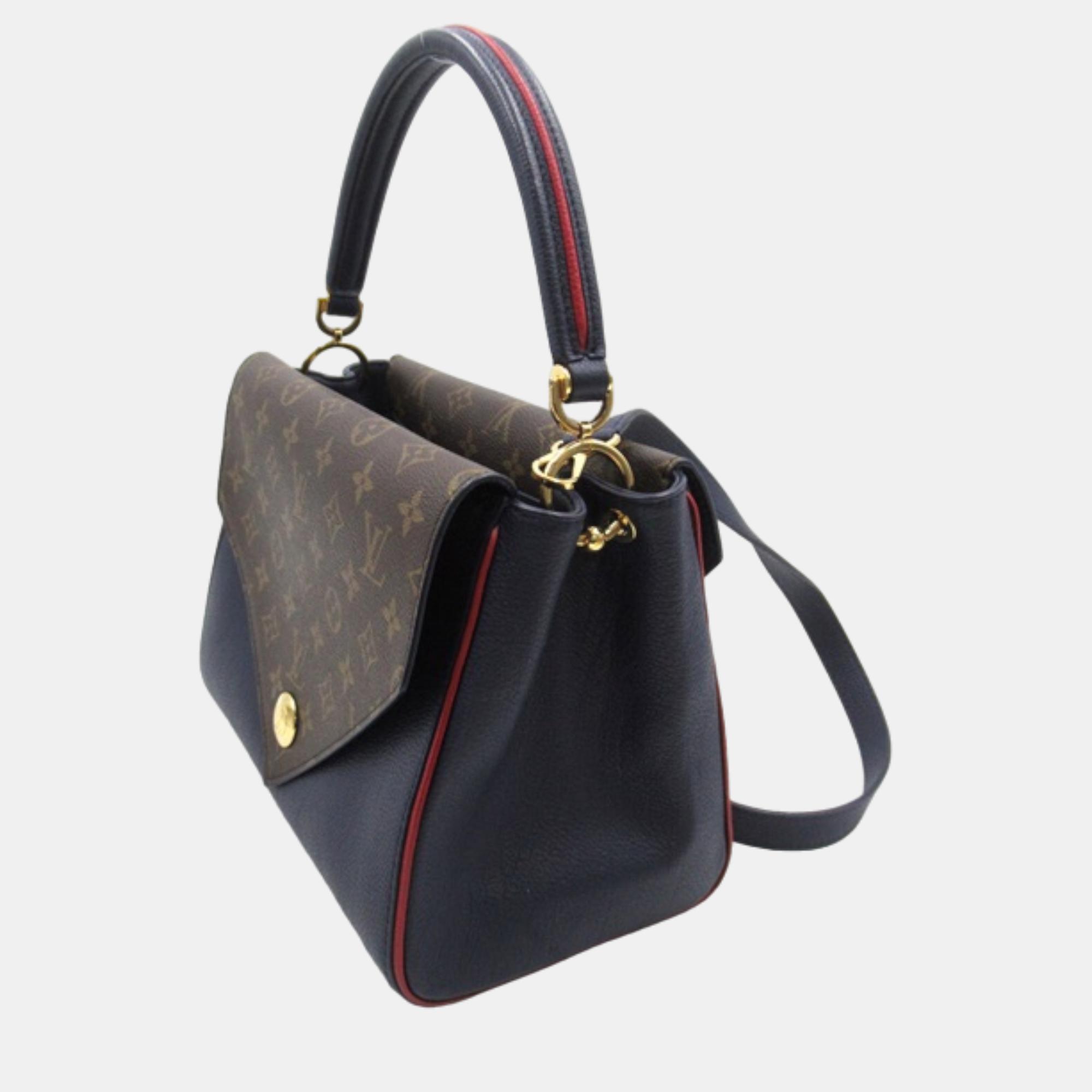 

Louis Vuitton Blue Leather and Monogram Canvas Double V Crossbody Bag
