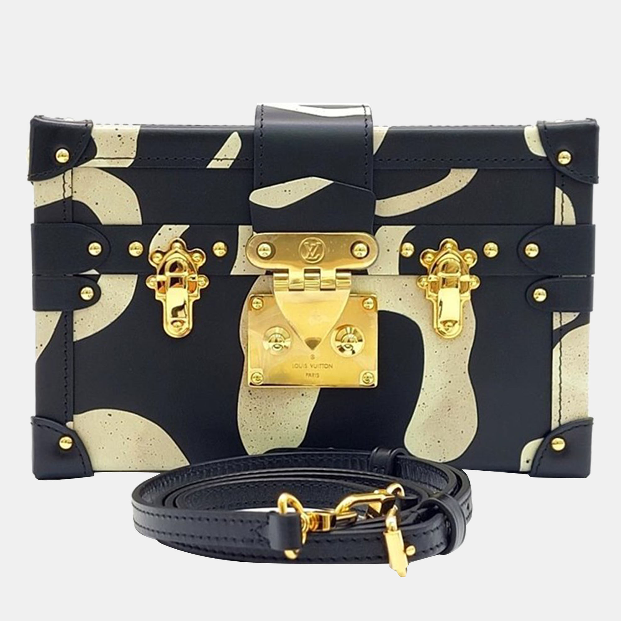 Pre-owned Louis Vuitton Petit Mal M53233 Handbag In Black