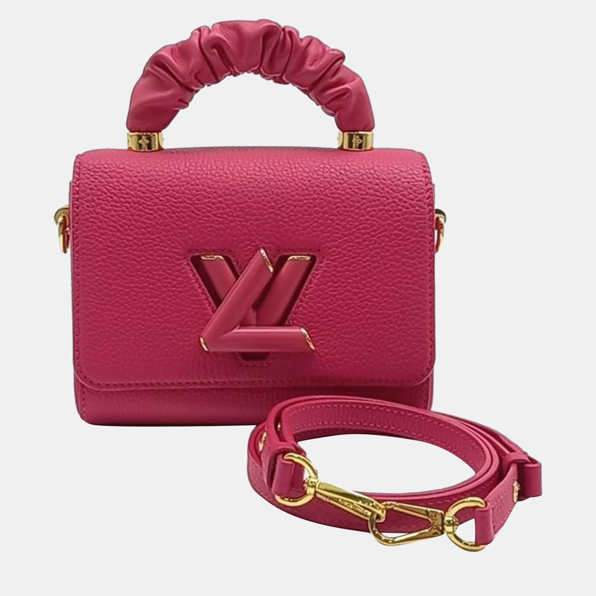 Pre-owned Louis Vuitton Top Handle Twist Pm M58691 Handbag In Pink