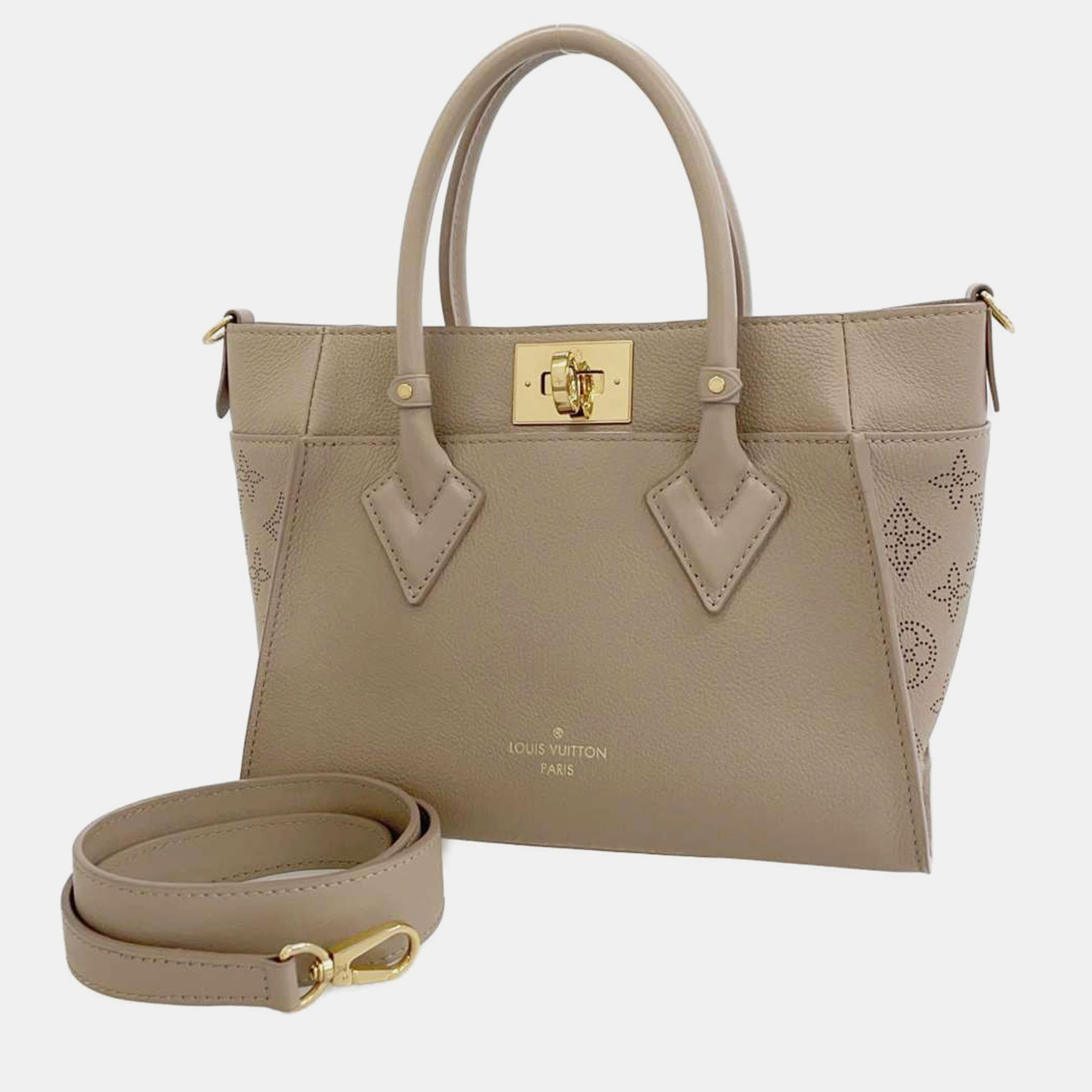 

Louis Vuitton Monogram Mahina Leather On My Side PM Bag, Grey