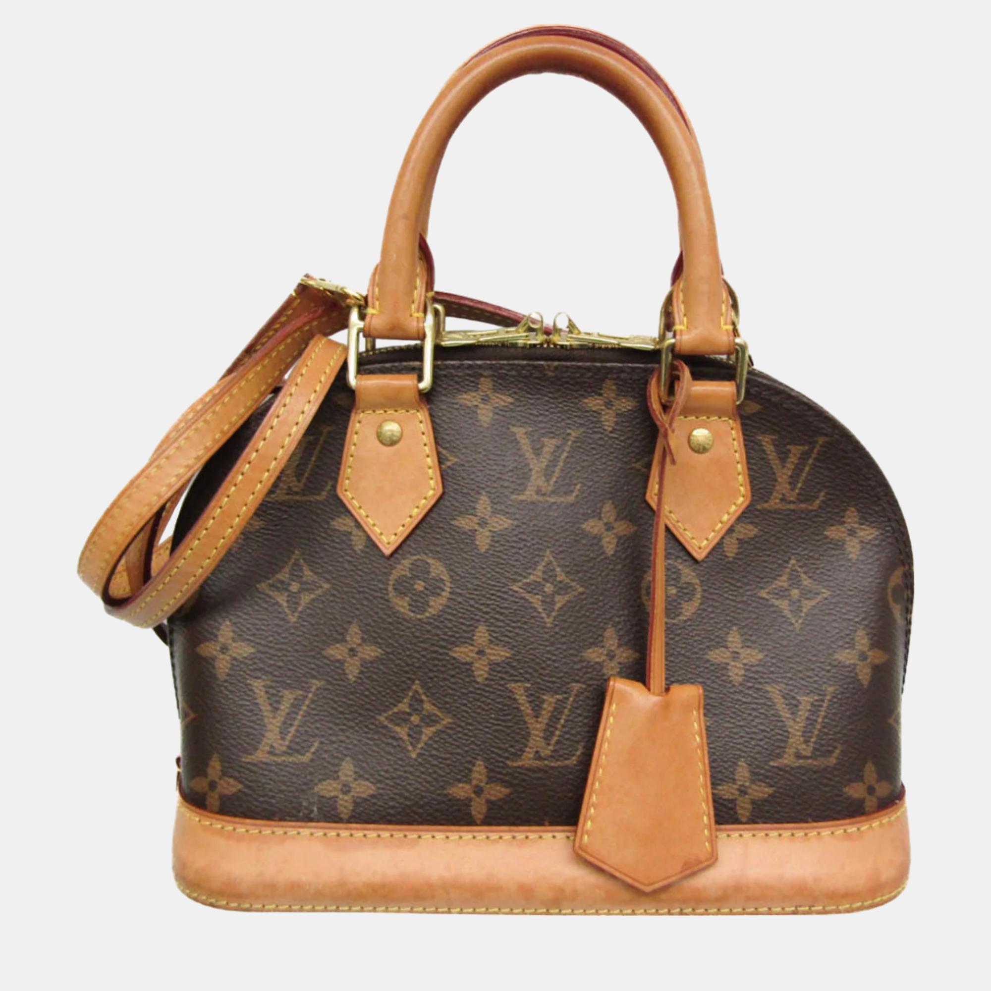 

Louis Vuitton Monogram Alma BB Satchel Bag, Brown