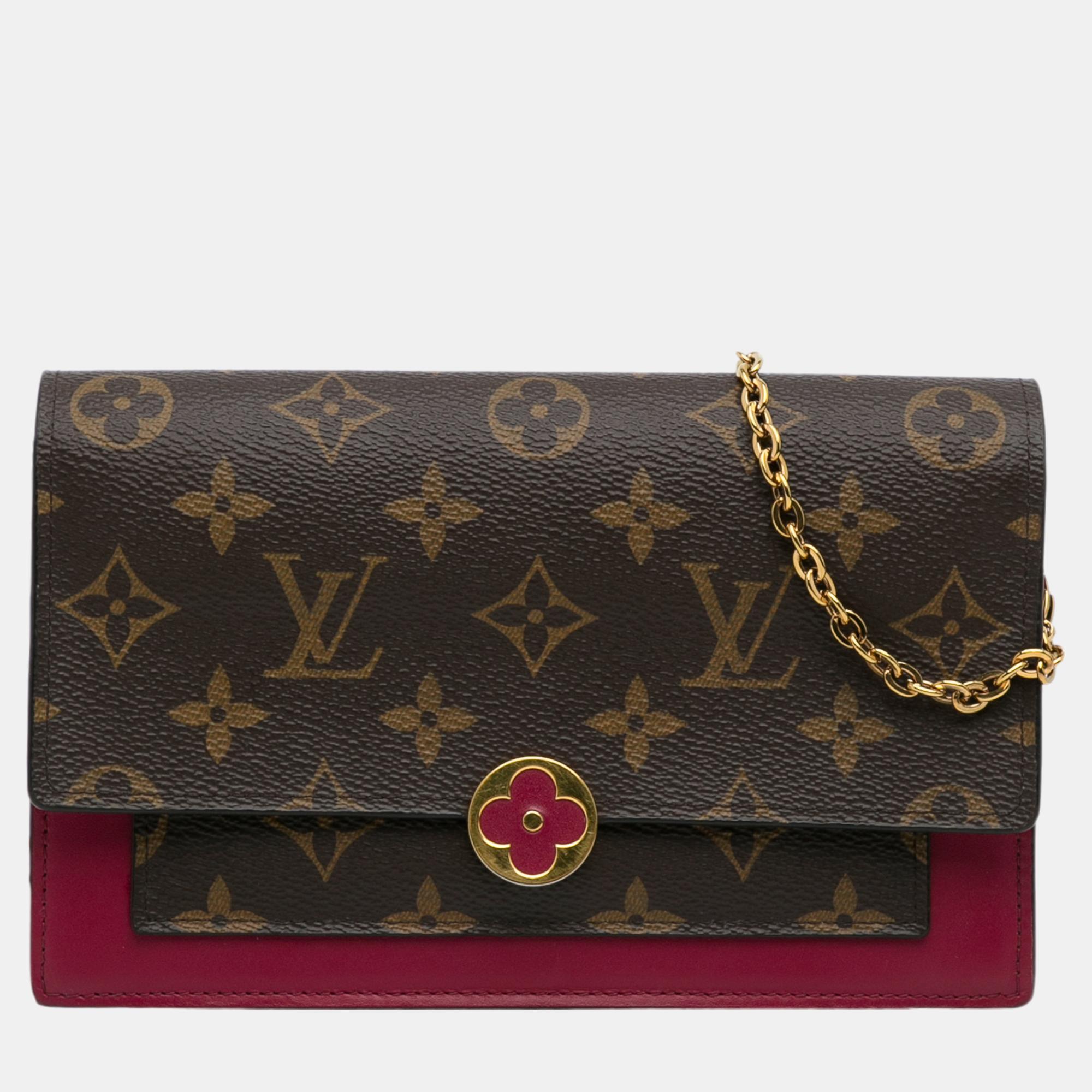 

Louis Vuitton Brown Monogram Flore Wallet On Chain