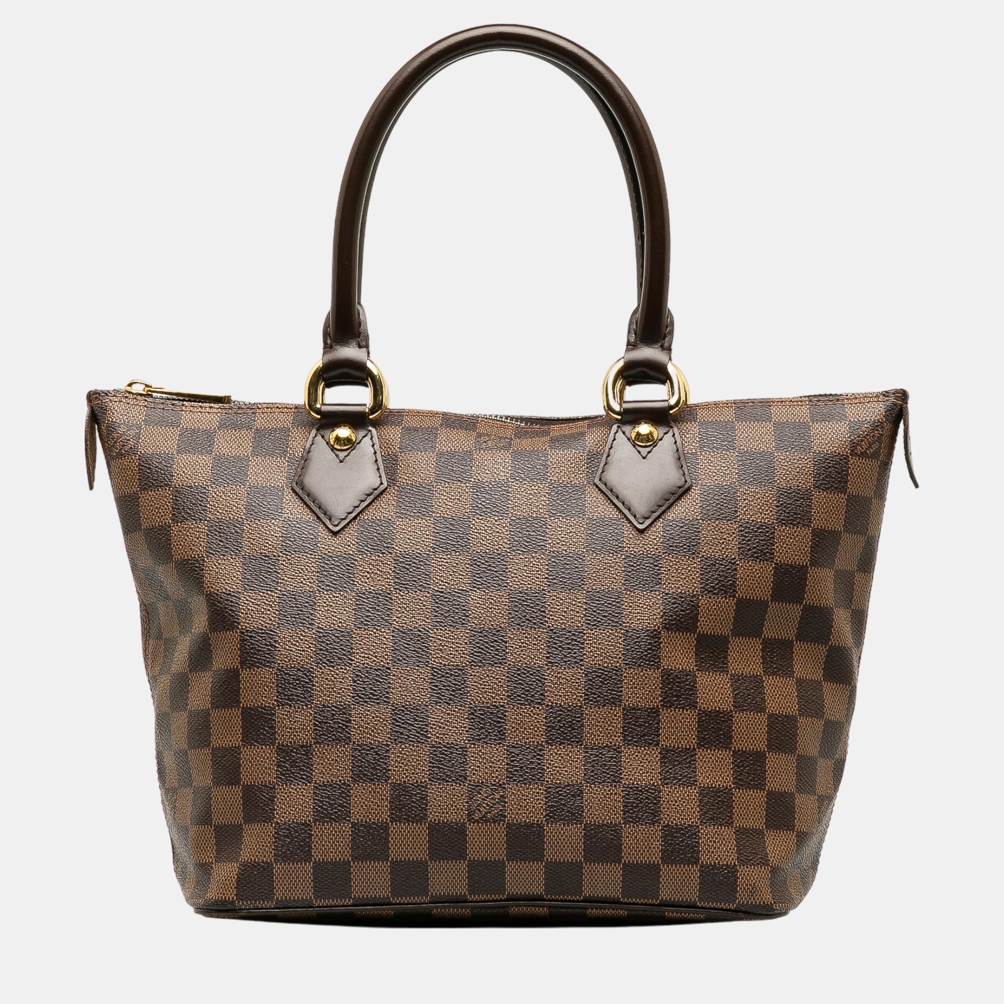 

Louis Vuitton Brown Damier Ebene Saleya PM