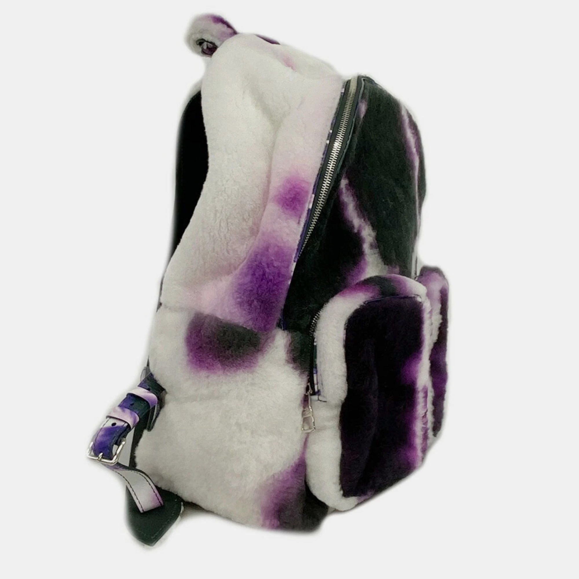 

Louis Vuitton Multicolour Tie Dye Shearling Multipocket Backpack, Purple