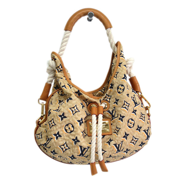 Louis Vuitton Monogram Cruise Beige Nylon Ulles Shoulder Bag MM