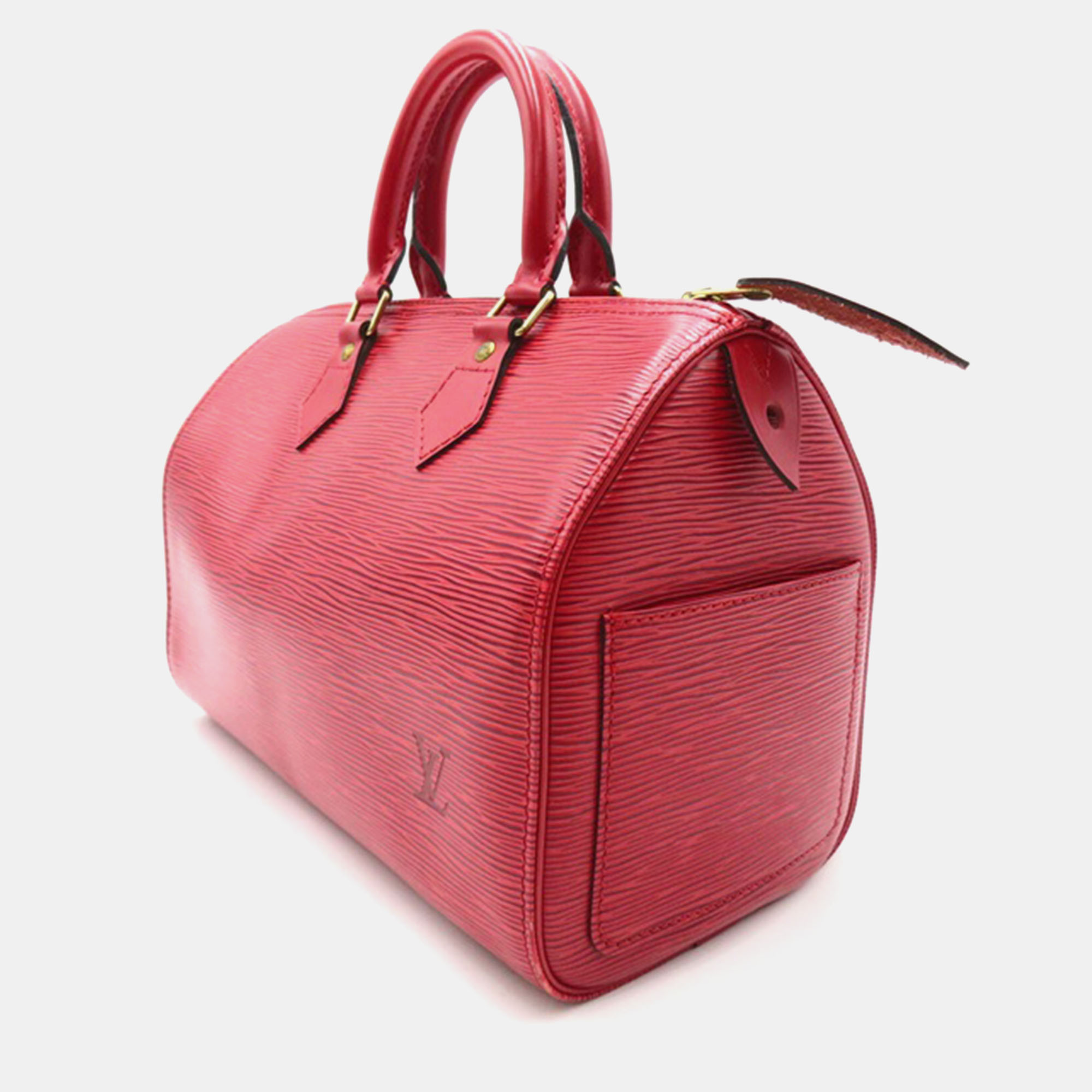 

Louis Vuitton Red Epi Leather Speedy 25 Satchel