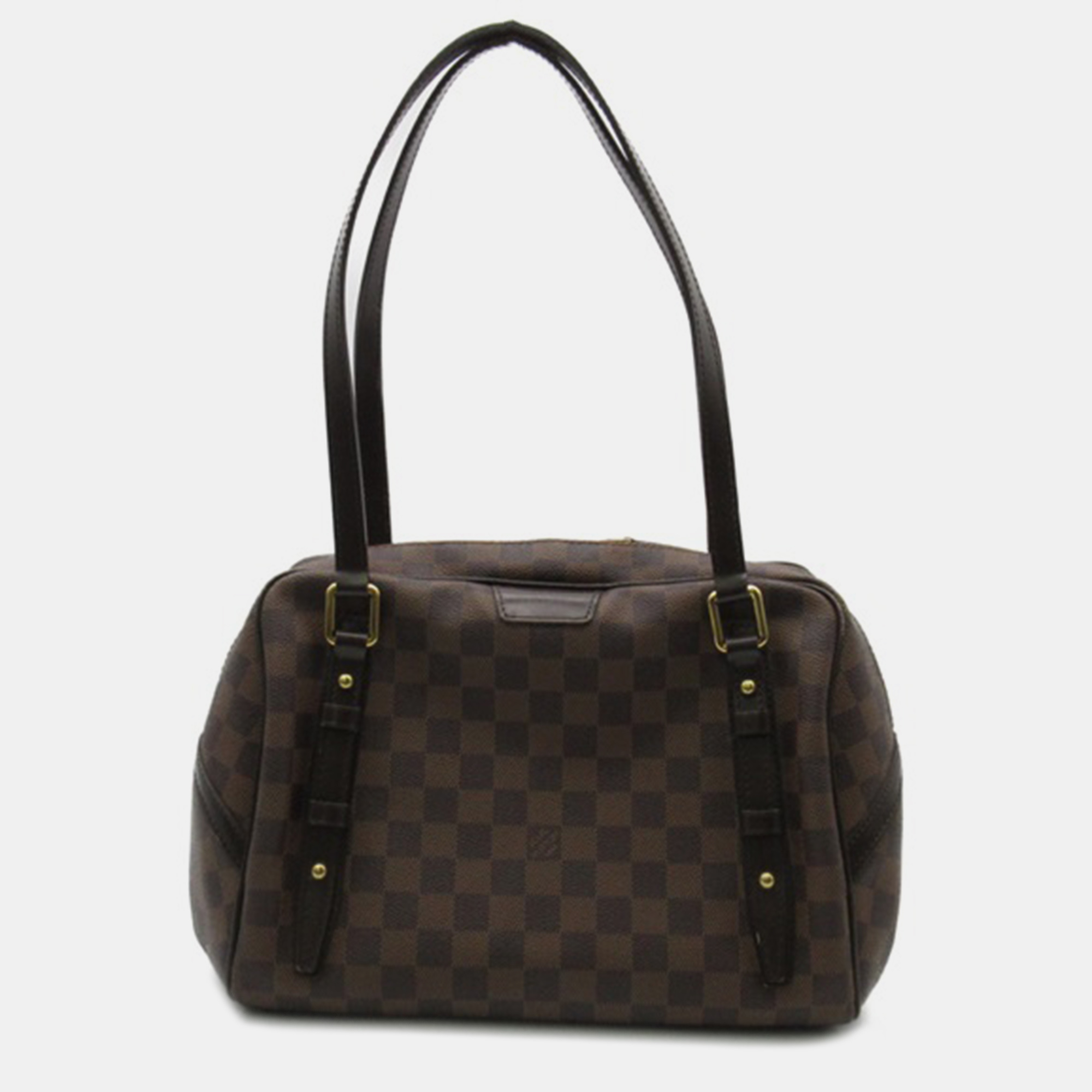 

Louis Vuitton Brown Canvas Damier Ebene Rivington GM Totes