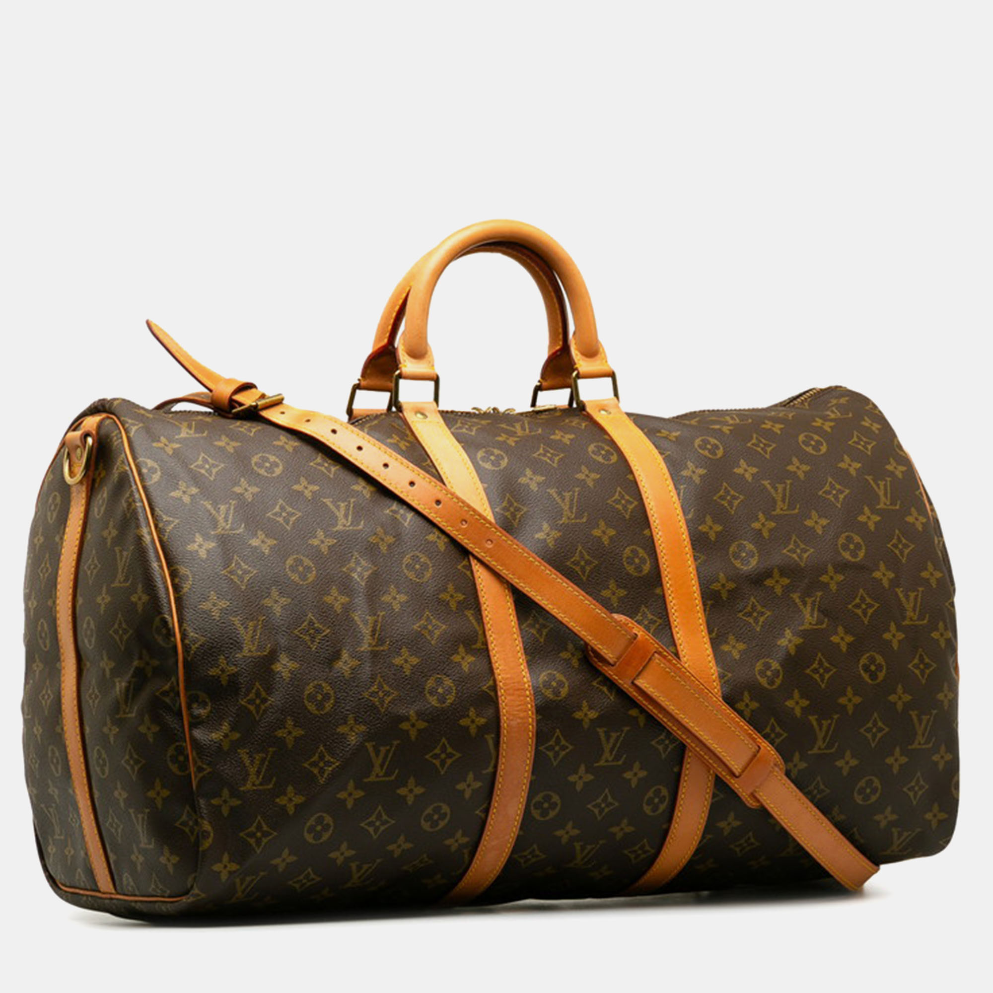 

Louis Vuitton Brown Monogram Canvas Keepall Bandouliere 55 Duffel Bag