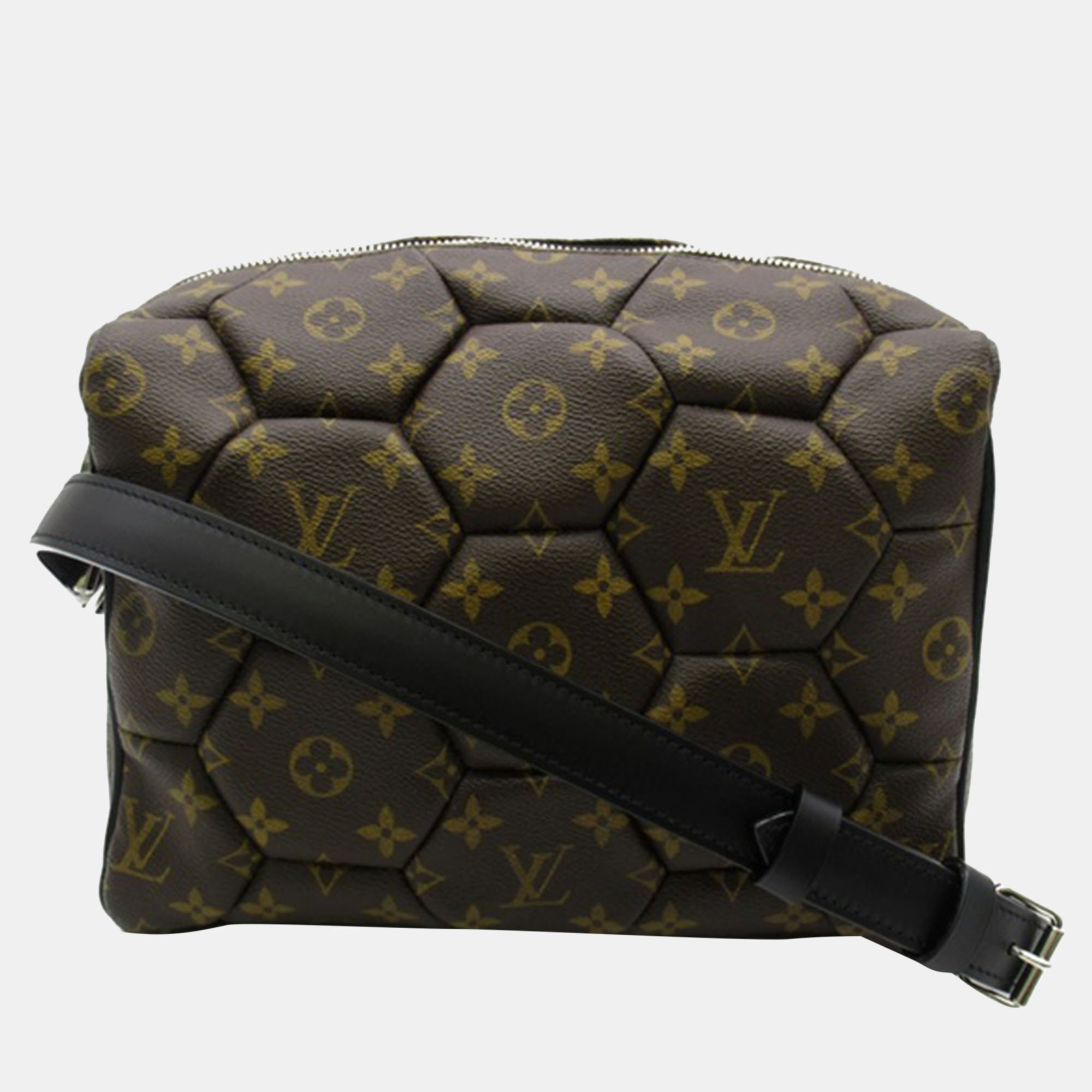 Pre-owned Louis Vuitton Brown Canvas Monogram Macassar Hexagon Neo Trocadero Crossbody Bag