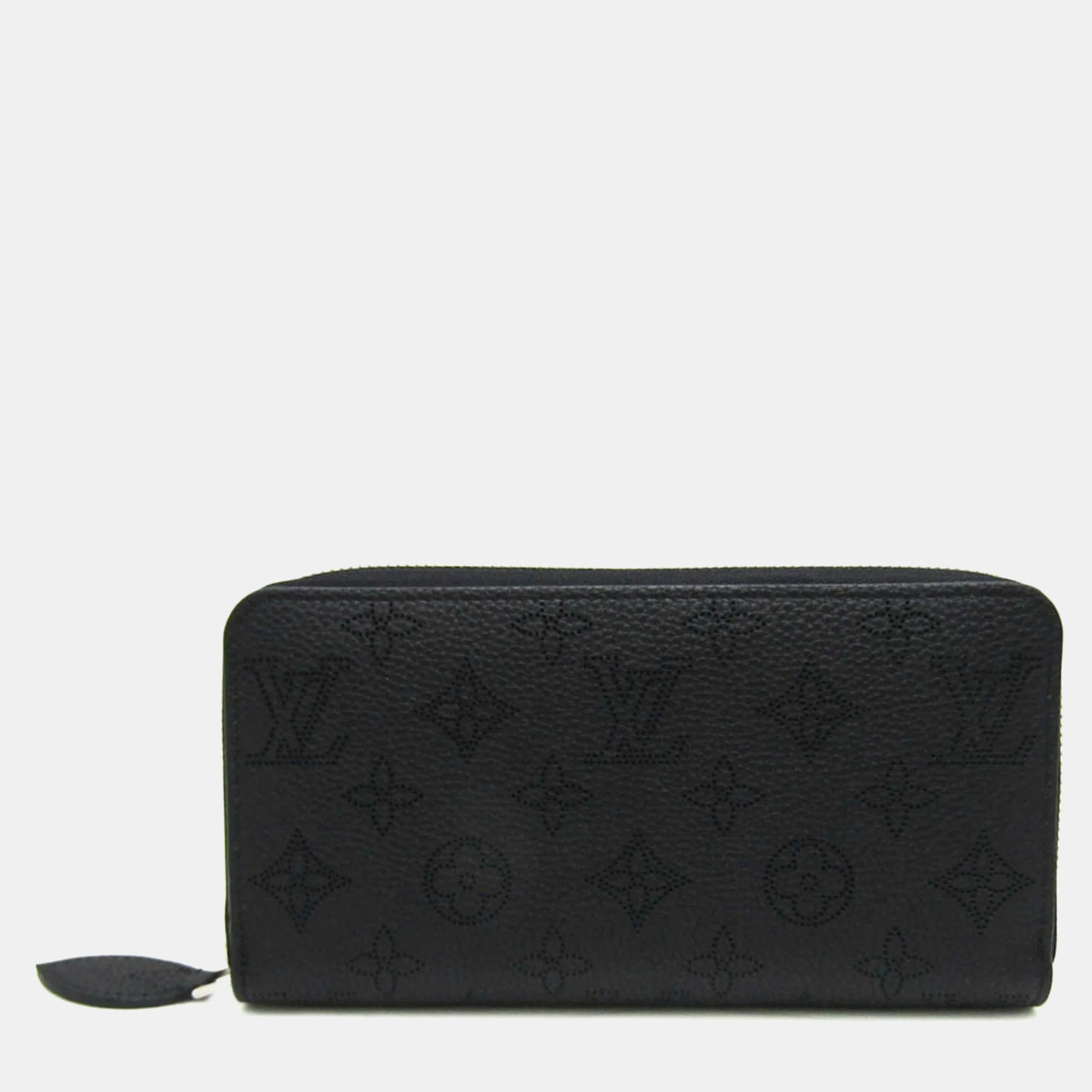 

Louis Vuitton LV Monogram Mahina Leather Zippy Wallet, Black
