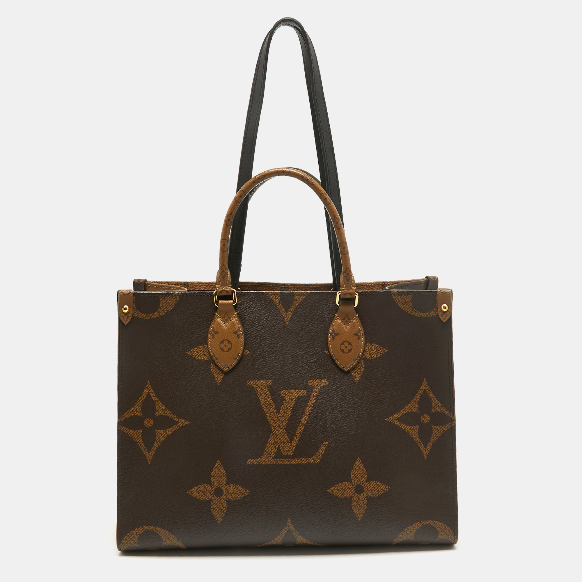 

Louis Vuitton Reverse Monogram Canvas Giant Onthego MM Bag, Brown