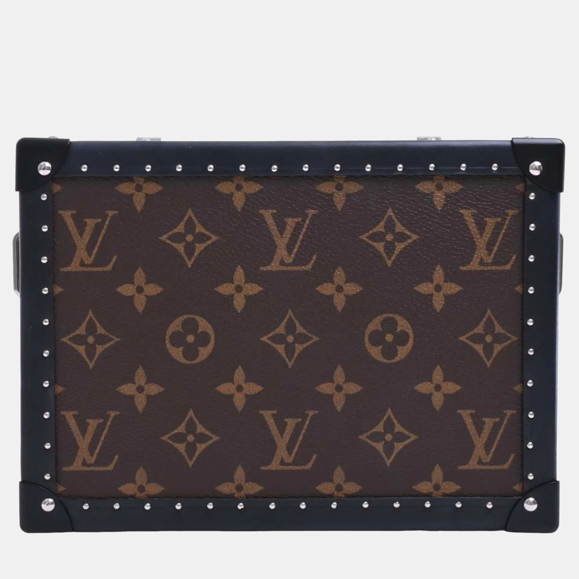 

Louis Vuitton Monogram Massacar Canvas Clutch Box Bag, Brown