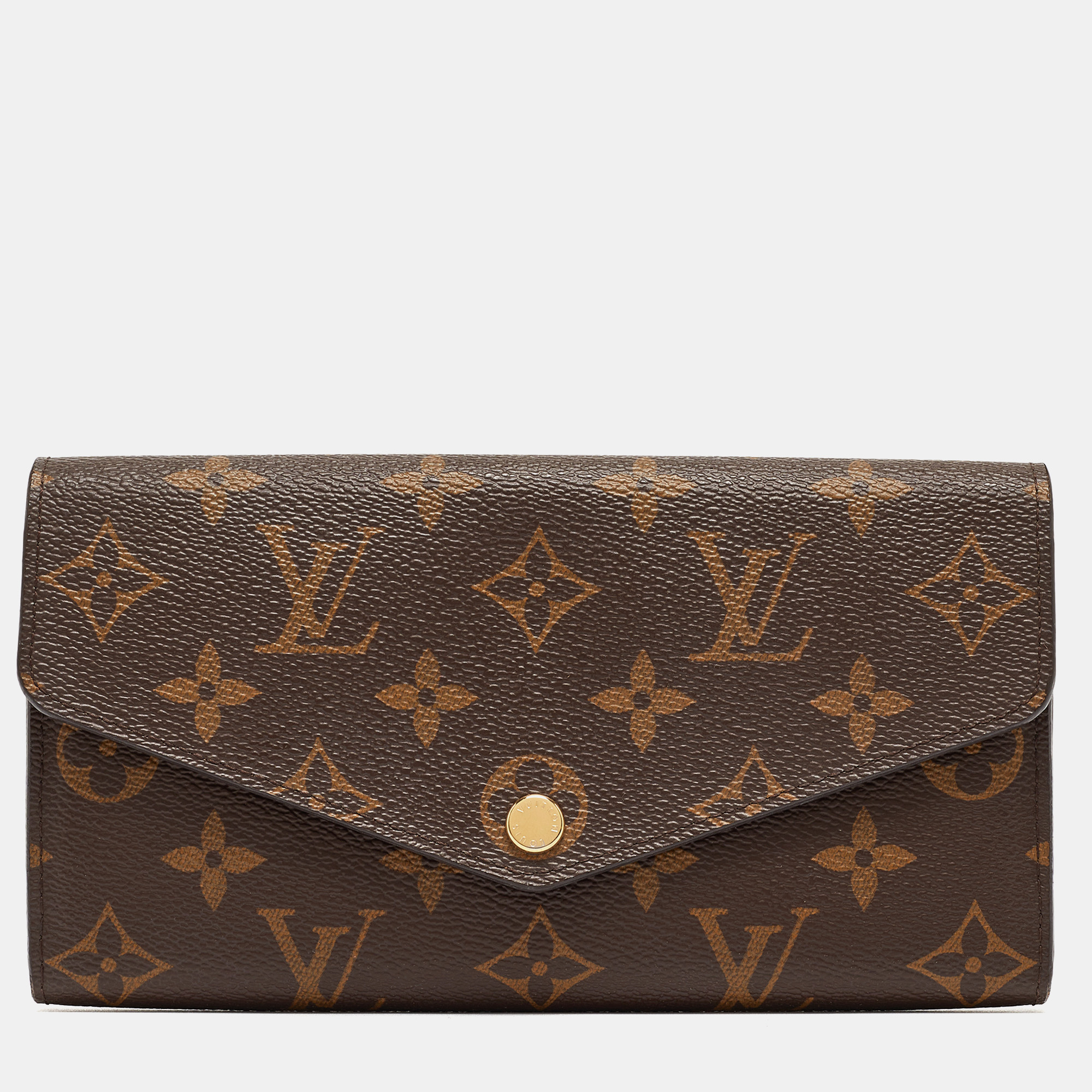 

Louis Vuitton Monogram Canvas Sarah Wallet, Brown