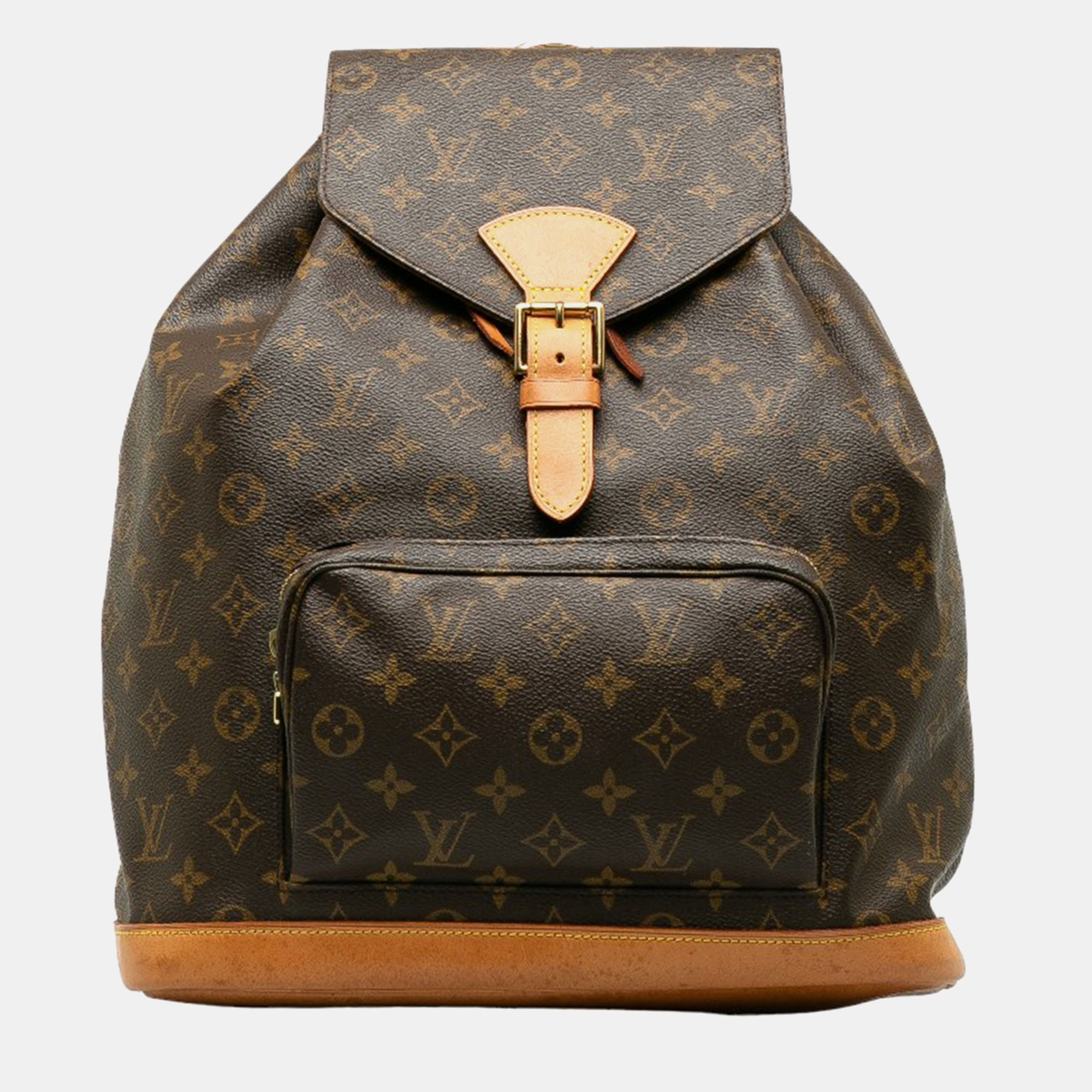 Pre-owned Louis Vuitton Brown Canvas Monogram Montsouris Gm Backpack